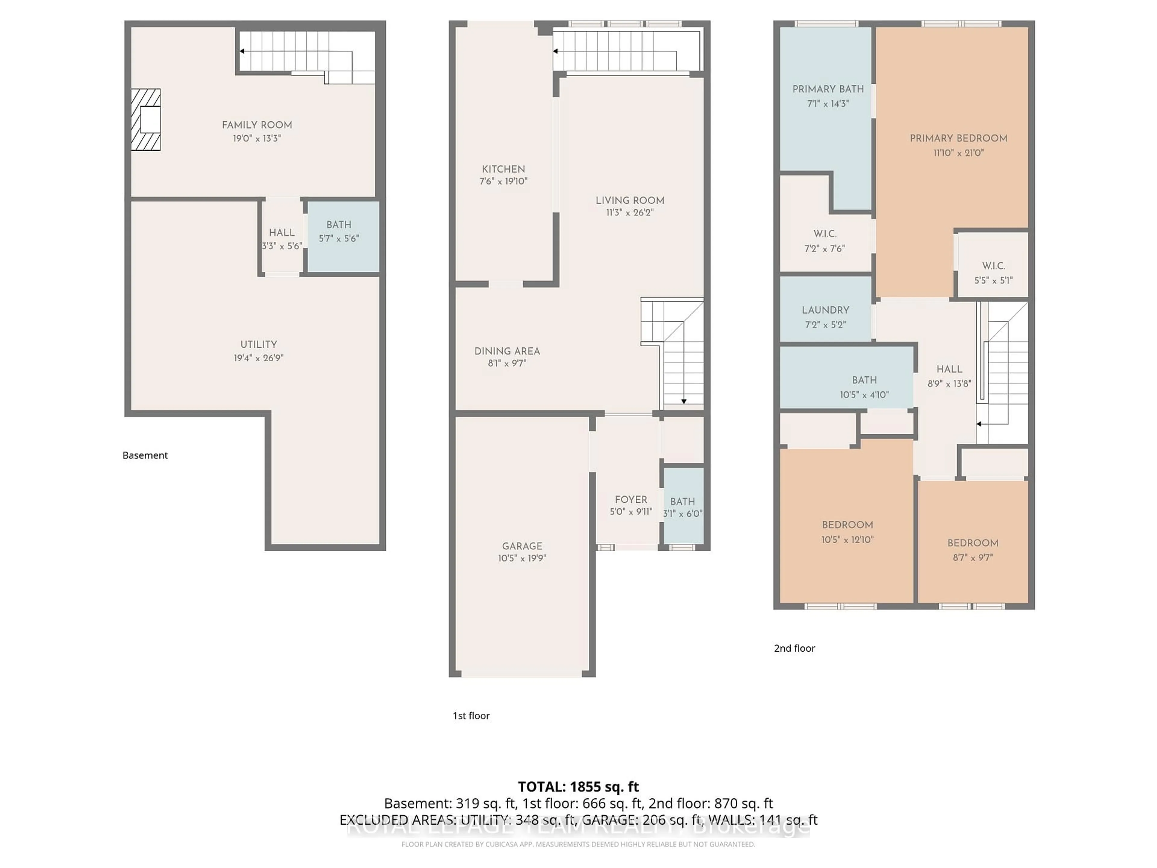 Floor plan for 19 Fieldberry Private, Ottawa Ontario K2J 5E7