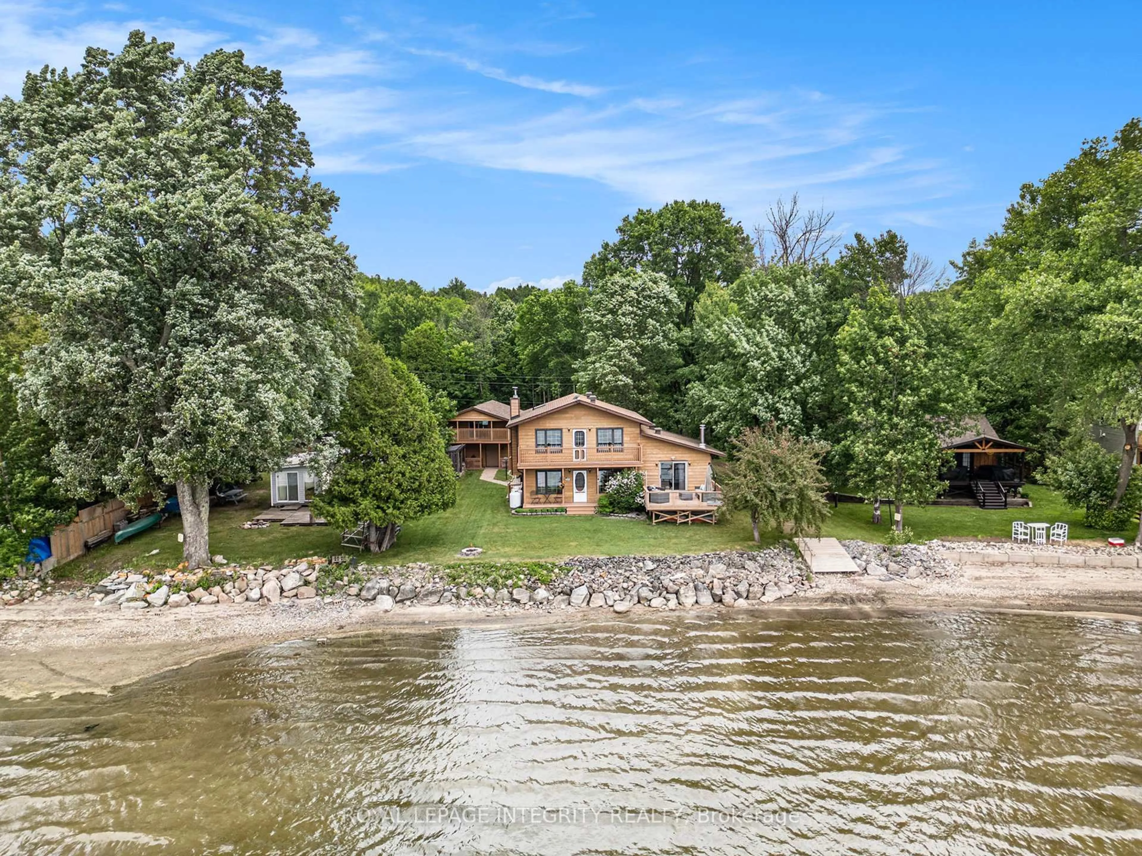 A pic from outside/outdoor area/front of a property/back of a property/a pic from drone, water/lake/river/ocean view for 501 Stewart Lane, Mcdonalds Corners Ontario K0G 1M0