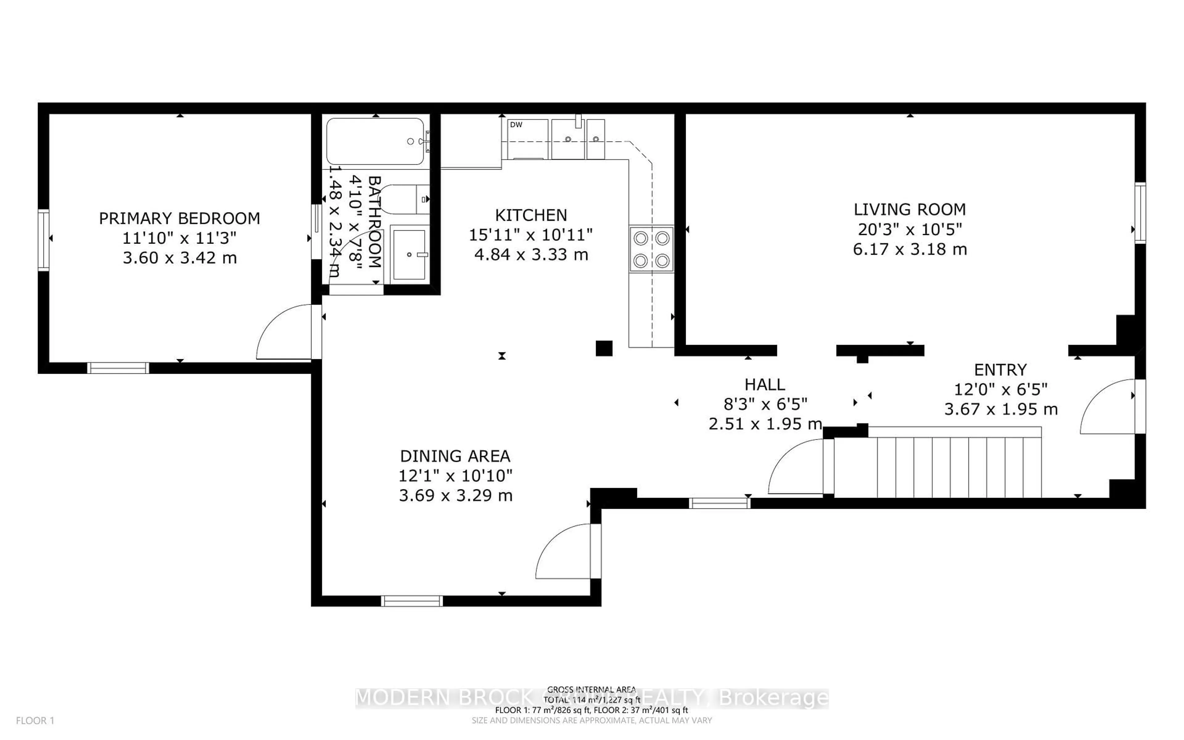 Floor plan for 108 George St, Brockville Ontario K6V 3V9