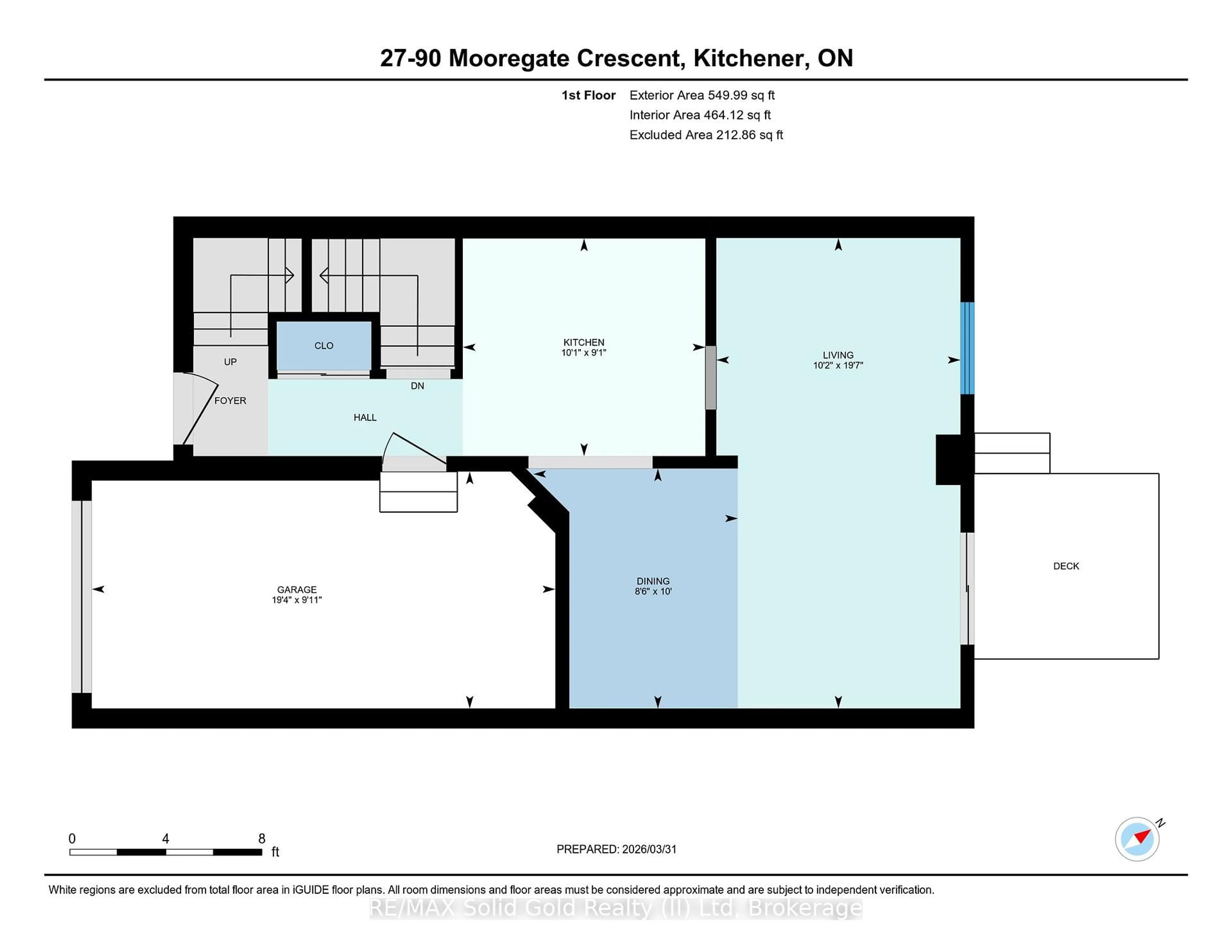 Floor plan for 90 Mooregate Cres, Kitchener Ontario N2M 5P7