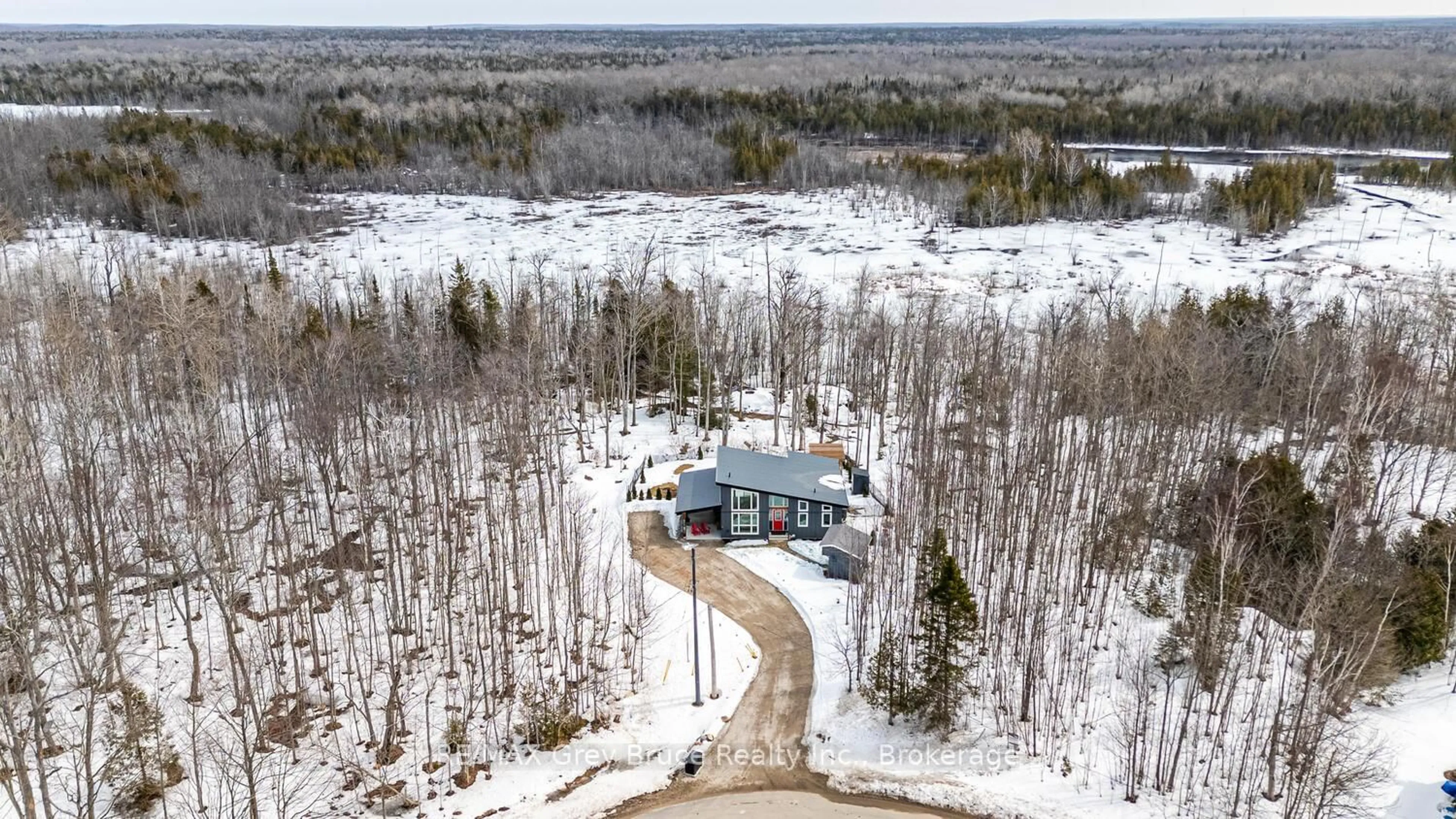A pic from outside/outdoor area/front of a property/back of a property/a pic from drone, forest/trees view for 78 Maple Dr, Northern Bruce Peninsula Ontario N0H 1Z0