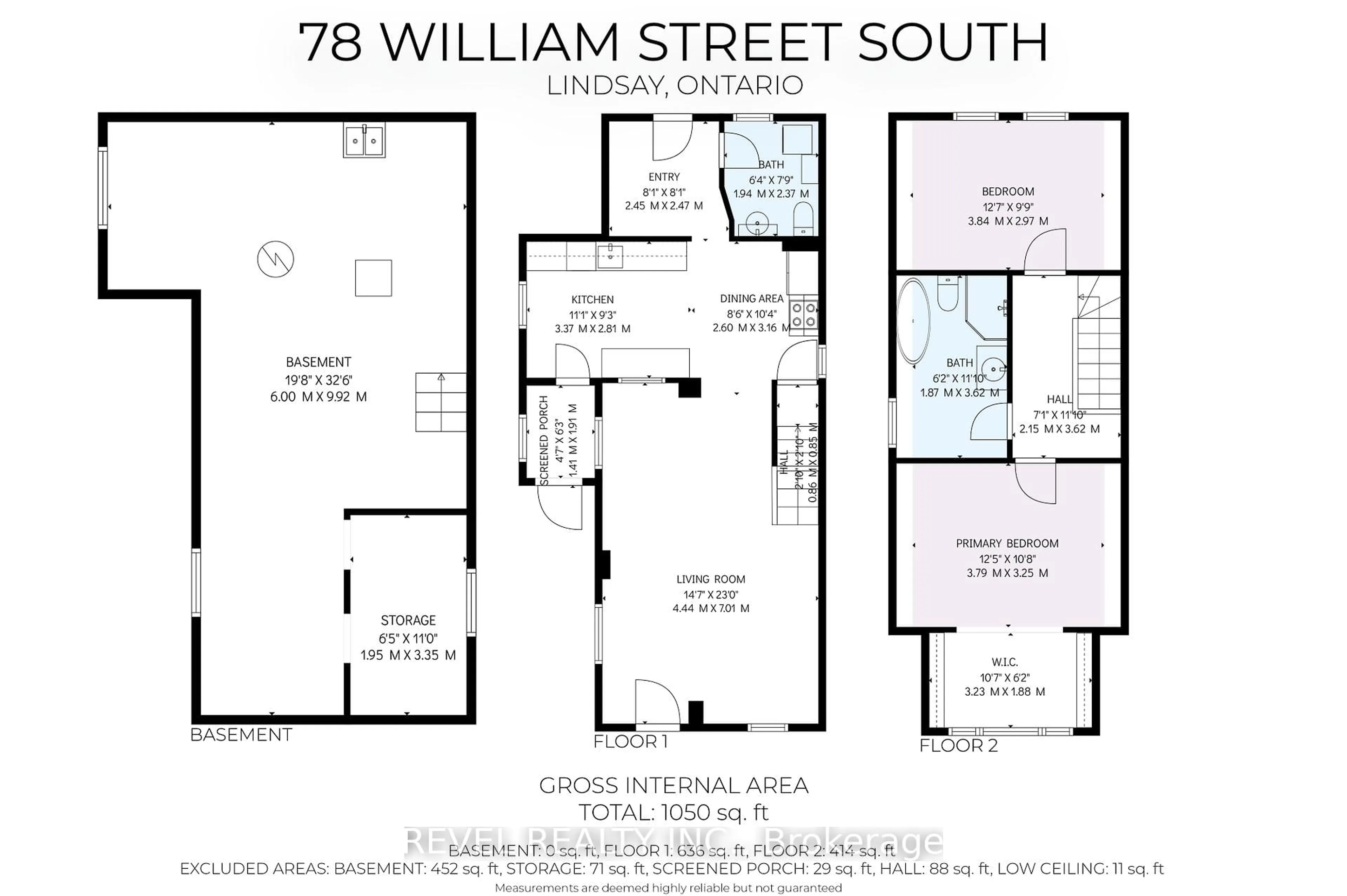 Floor plan for 78 William St, Kawartha Lakes Ontario K9V 3A8