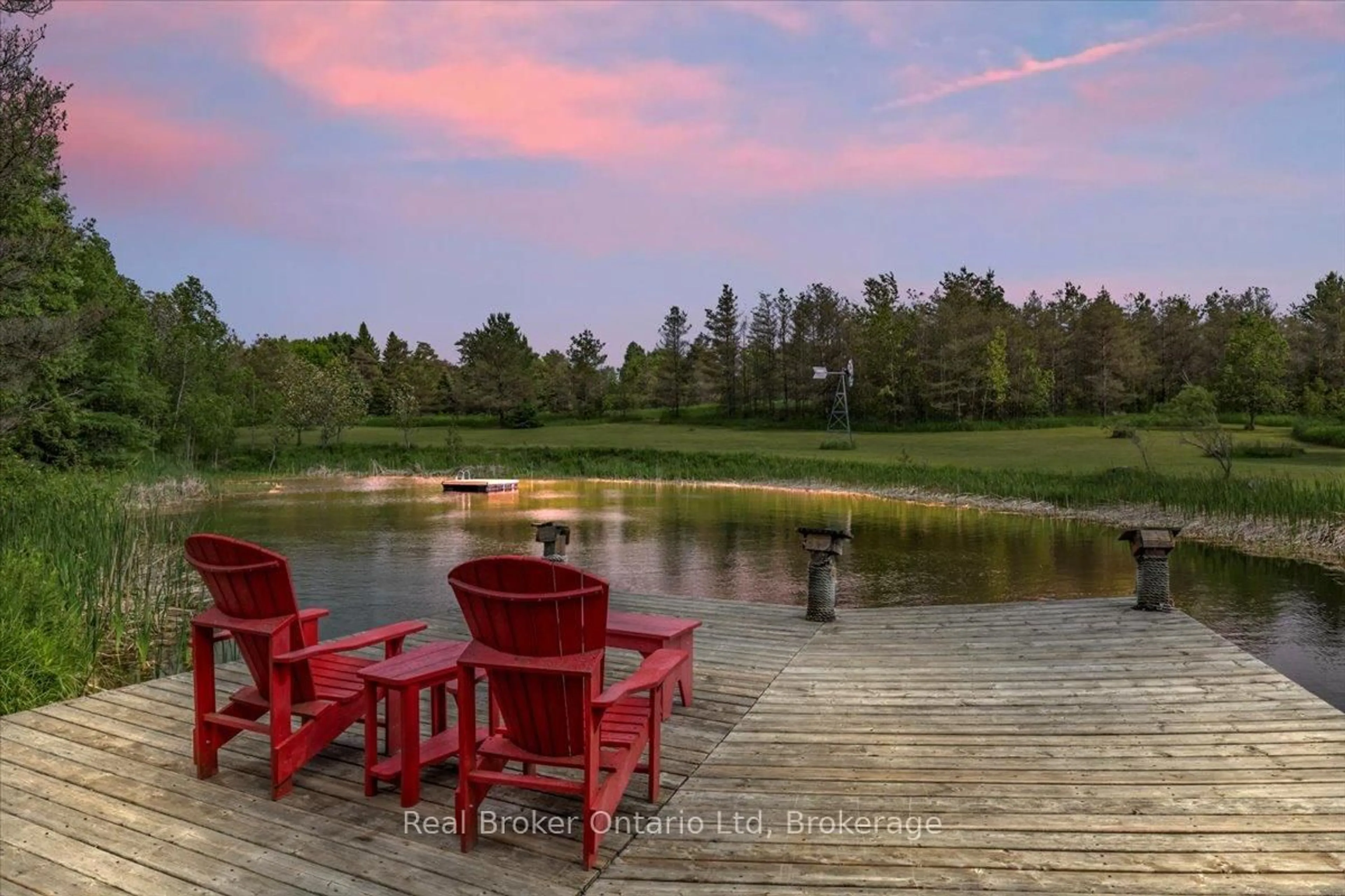 Patio, water/lake/river/ocean view for 814222 Greenery Lane, Grey Highlands Ontario N0C 1E0