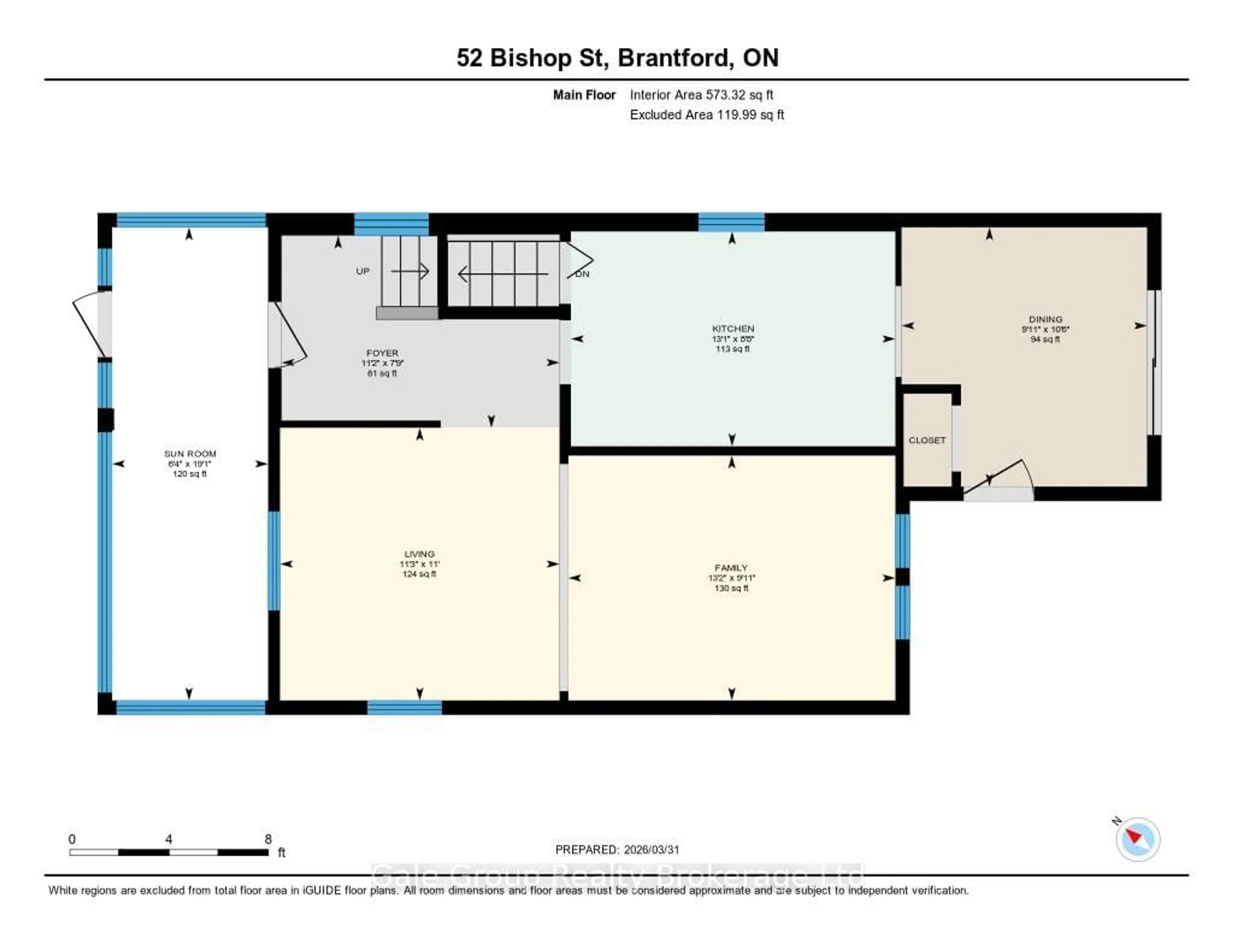 Floor plan for 52 Bishop St, Brantford Ontario N3S 1M2