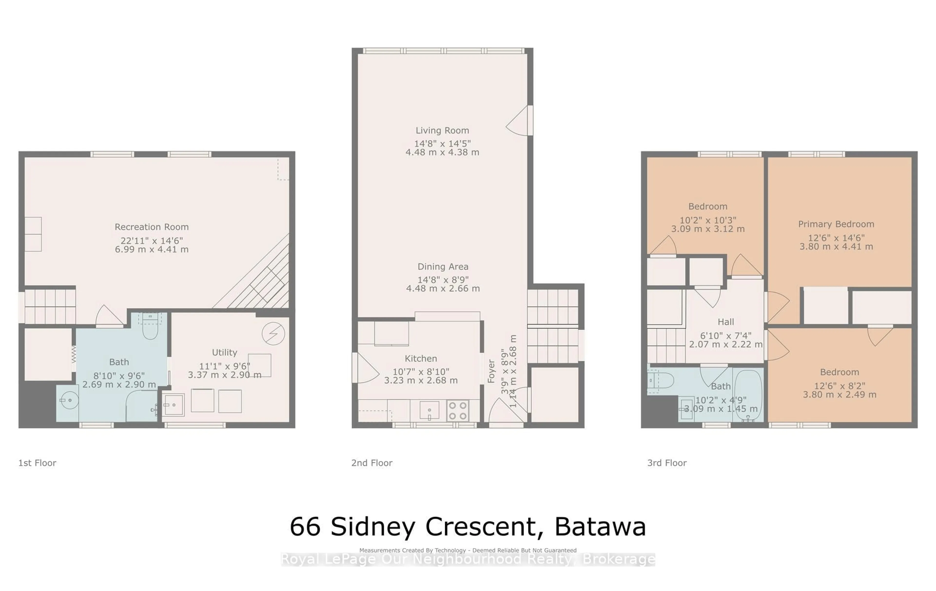Floor plan for 66 sidney Cres, Quinte West Ontario K0K 1E0