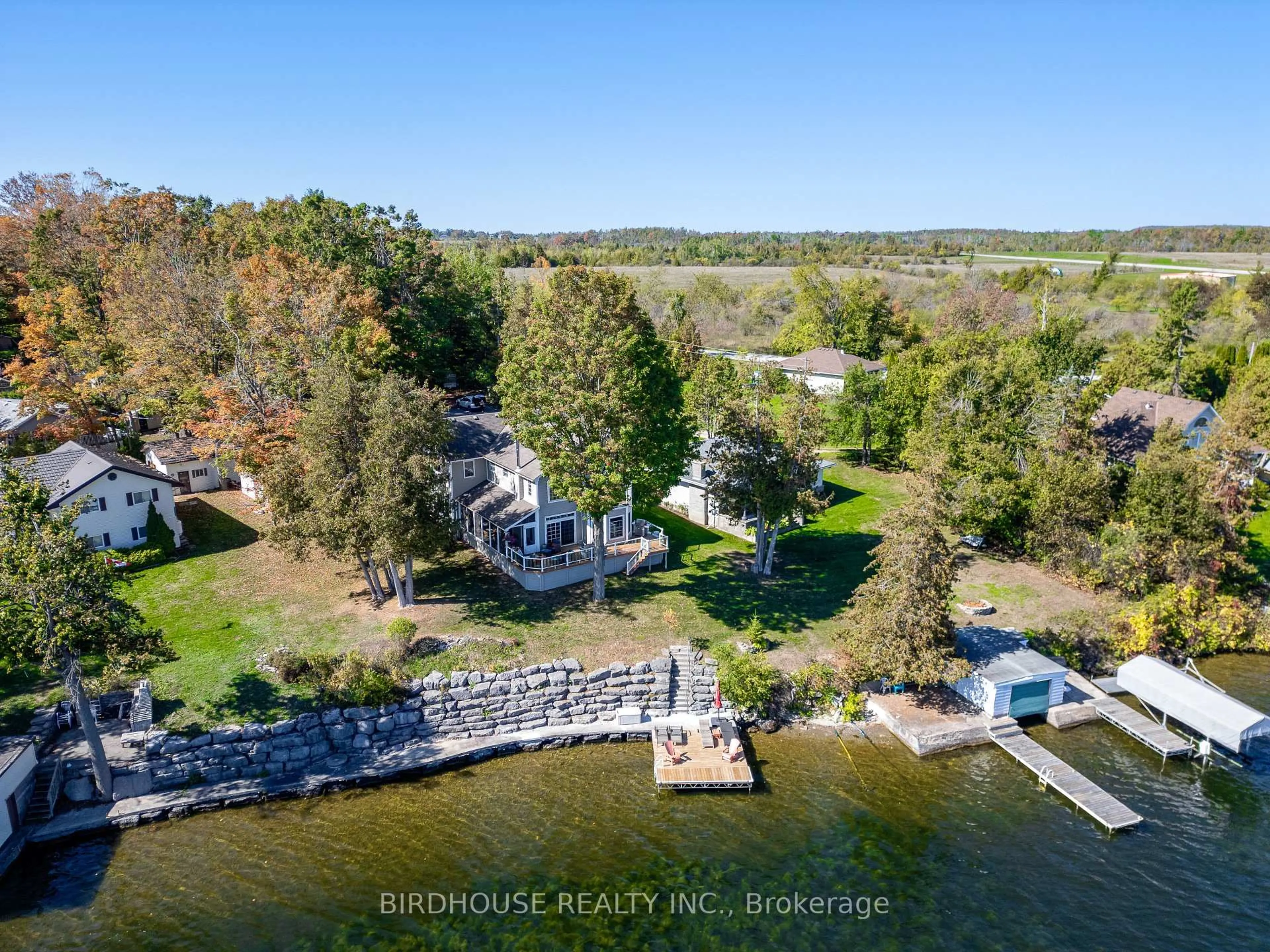 A pic from outside/outdoor area/front of a property/back of a property/a pic from drone, water/lake/river/ocean view for 12 Northview St, Kawartha Lakes Ontario K0M 1G0