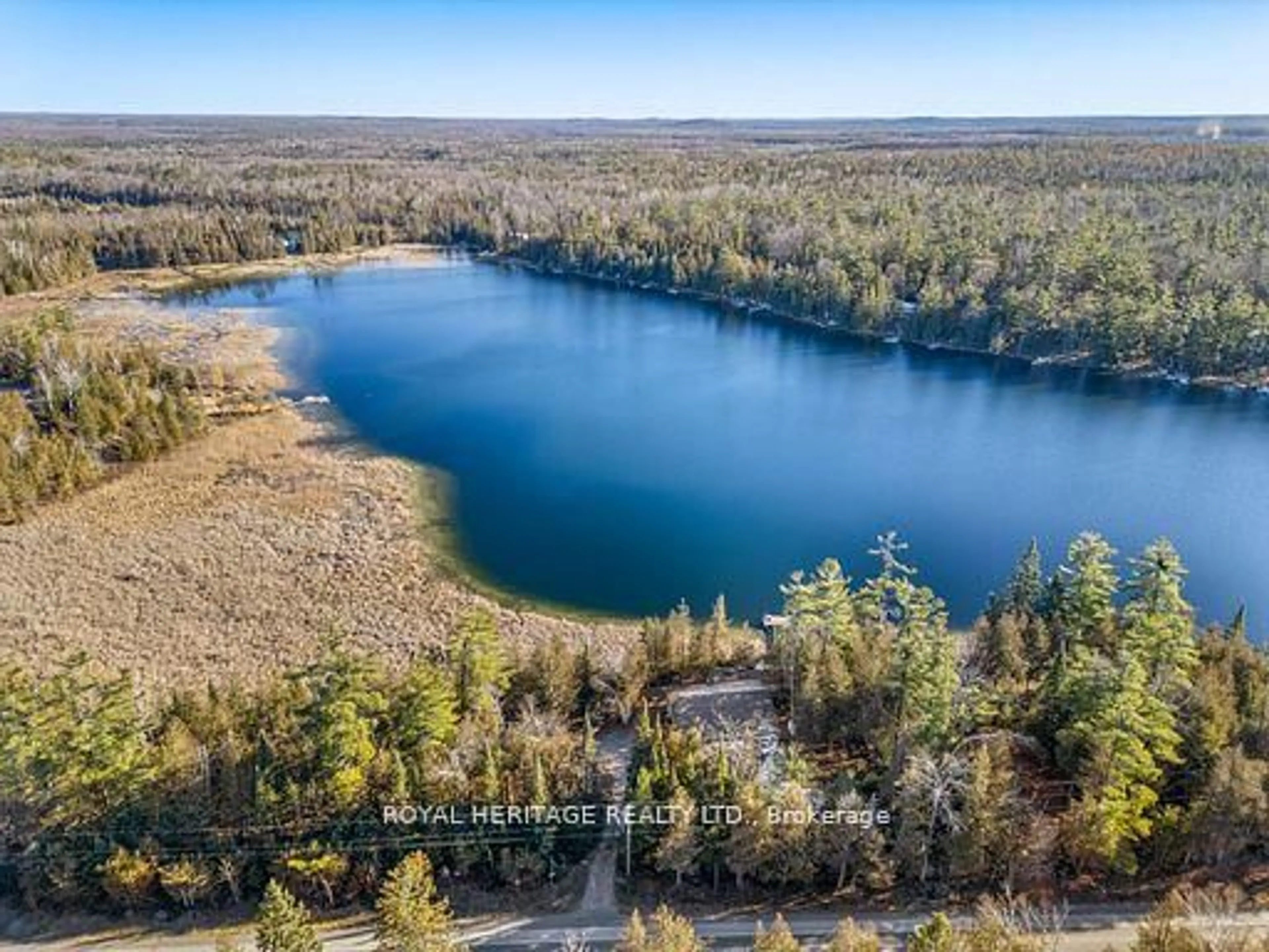 A pic from outside/outdoor area/front of a property/back of a property/a pic from drone, water/lake/river/ocean view for 1330 County Rd 49 Rd, Kawartha Lakes Ontario K0M 1A0