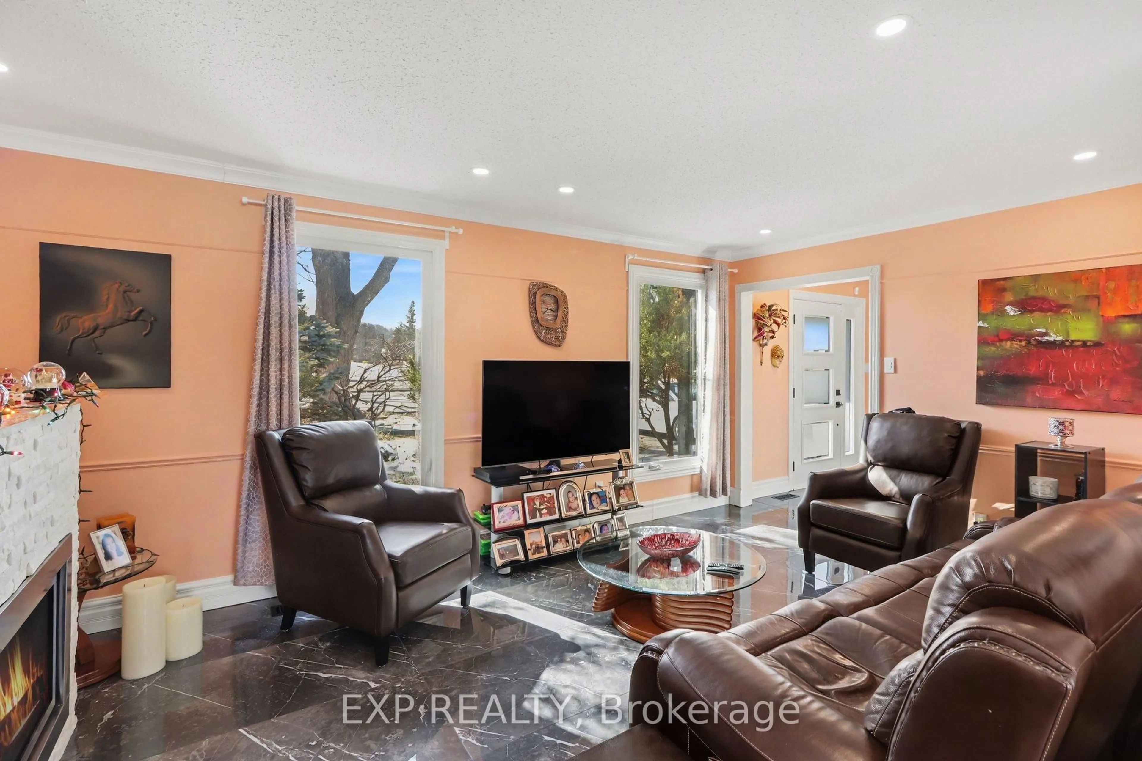 Living room with furniture, ceramic/tile floor for 2332 Ogilvie Rd, Ottawa Ontario K1J 7N6