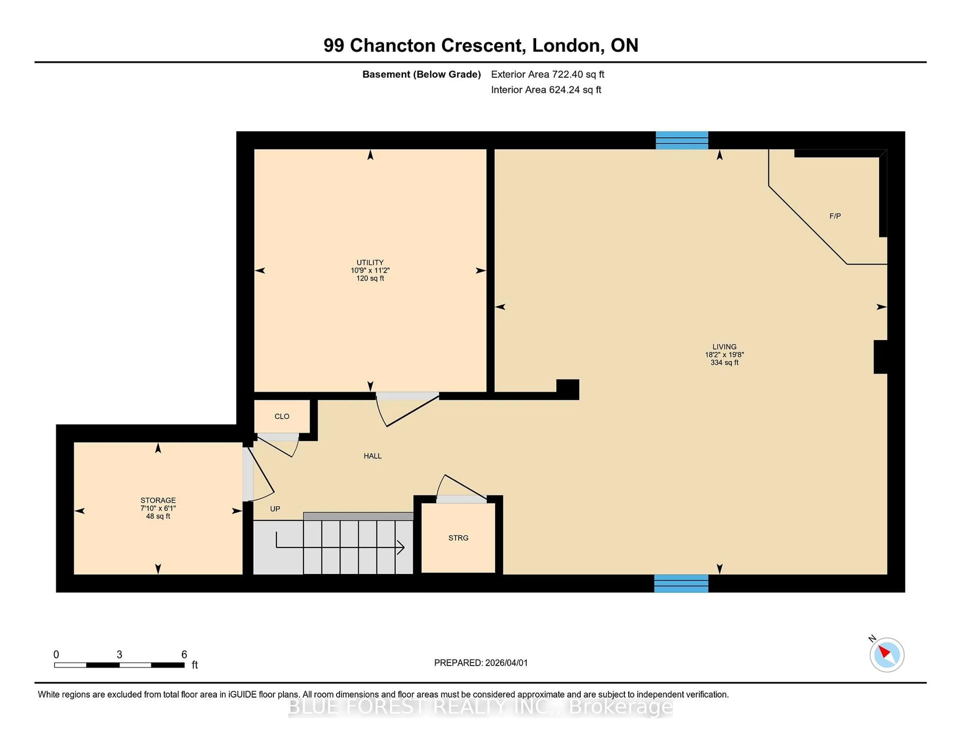 Floor plan for 99 Chancton Cres, London South Ontario N6E 2Y5