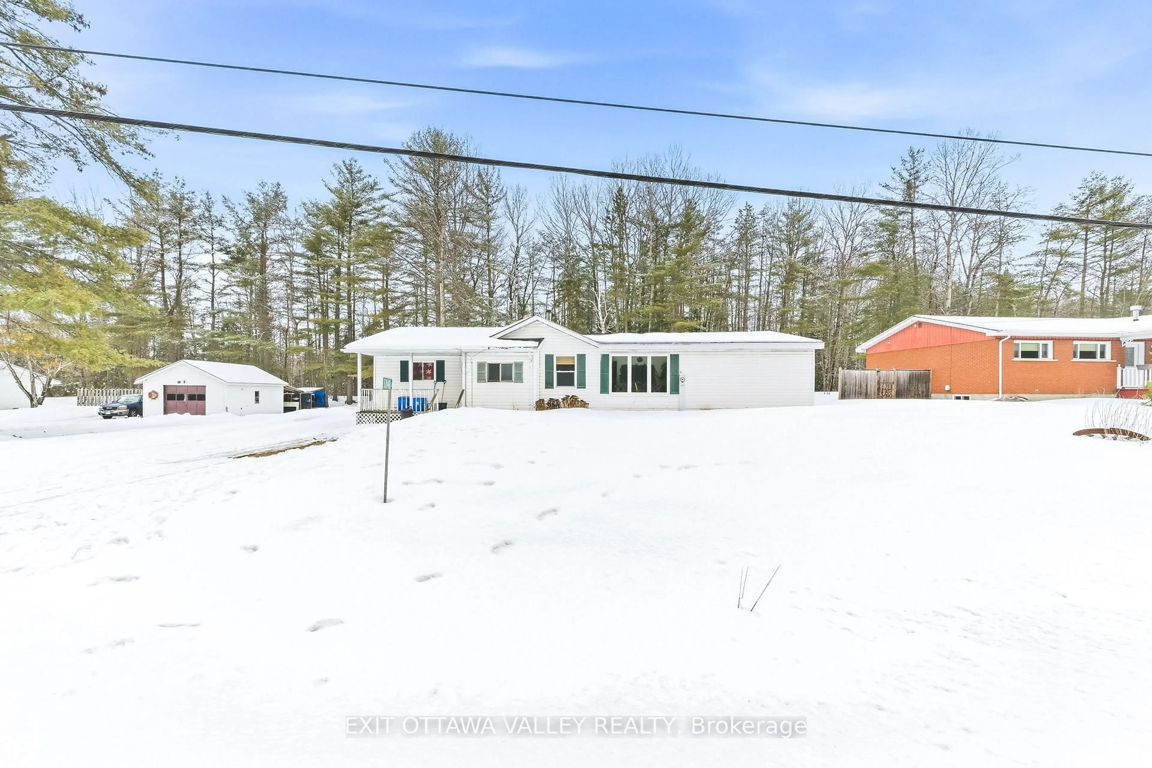 A pic from outside/outdoor area/front of a property/back of a property/a pic from drone, street for 32848 Highway 17 Highway, Deep River Ontario K0J 1P0