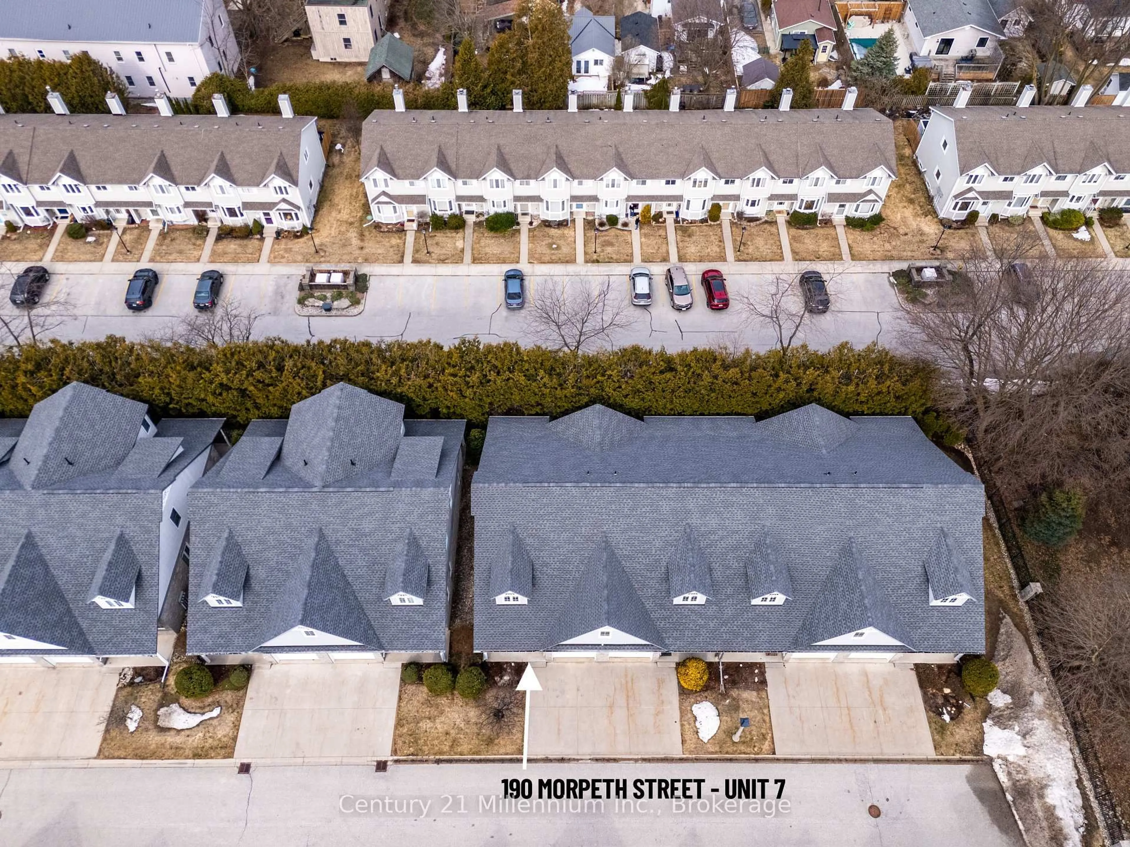 A pic from outside/outdoor area/front of a property/back of a property/a pic from drone, street for 190 Morpeth St #7, Saugeen Shores Ontario N0H 2L0