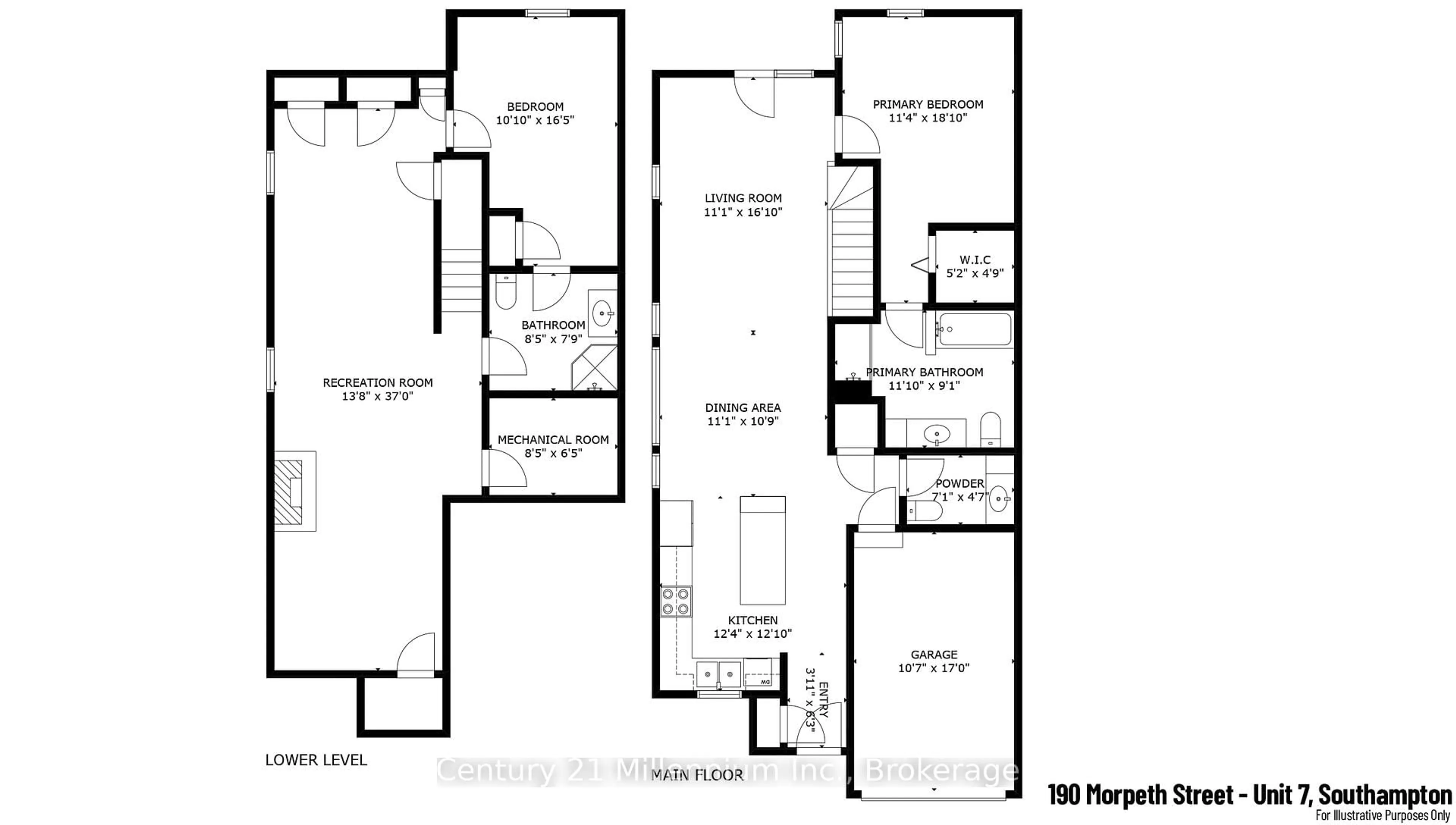 Floor plan for 190 Morpeth St #7, Saugeen Shores Ontario N0H 2L0