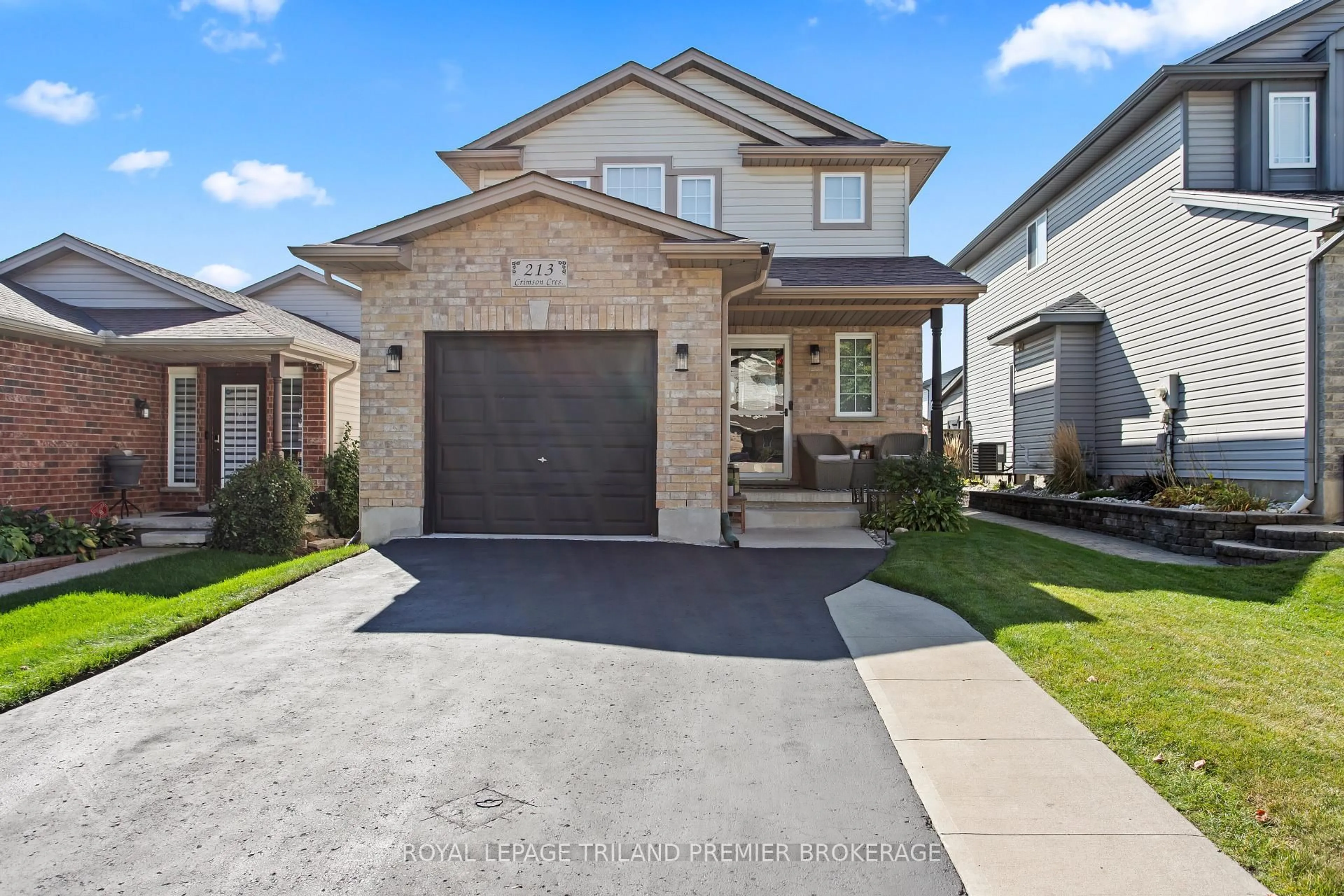 Home with brick exterior material, street for 213 Crimson Cres, London East Ontario N5W 6G1