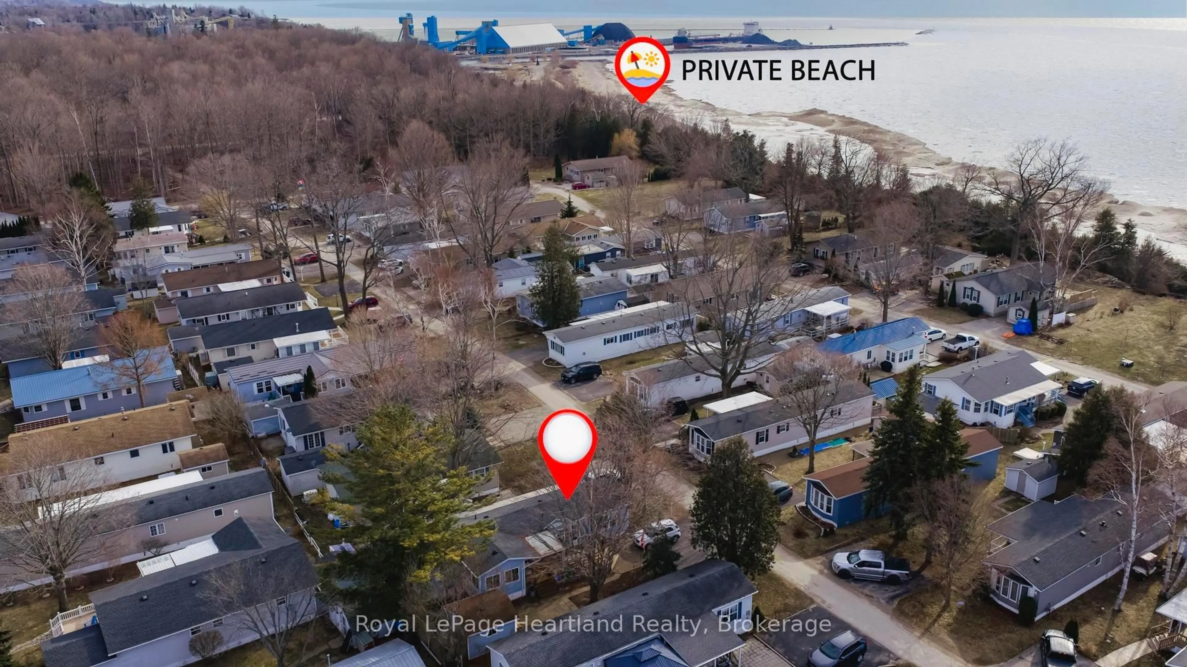 A pic from outside/outdoor area/front of a property/back of a property/a pic from drone, water/lake/river/ocean view for 56 CHEROKEE Lane, Ashfield-Colborne-Wawanosh Ontario N7A 3Y2