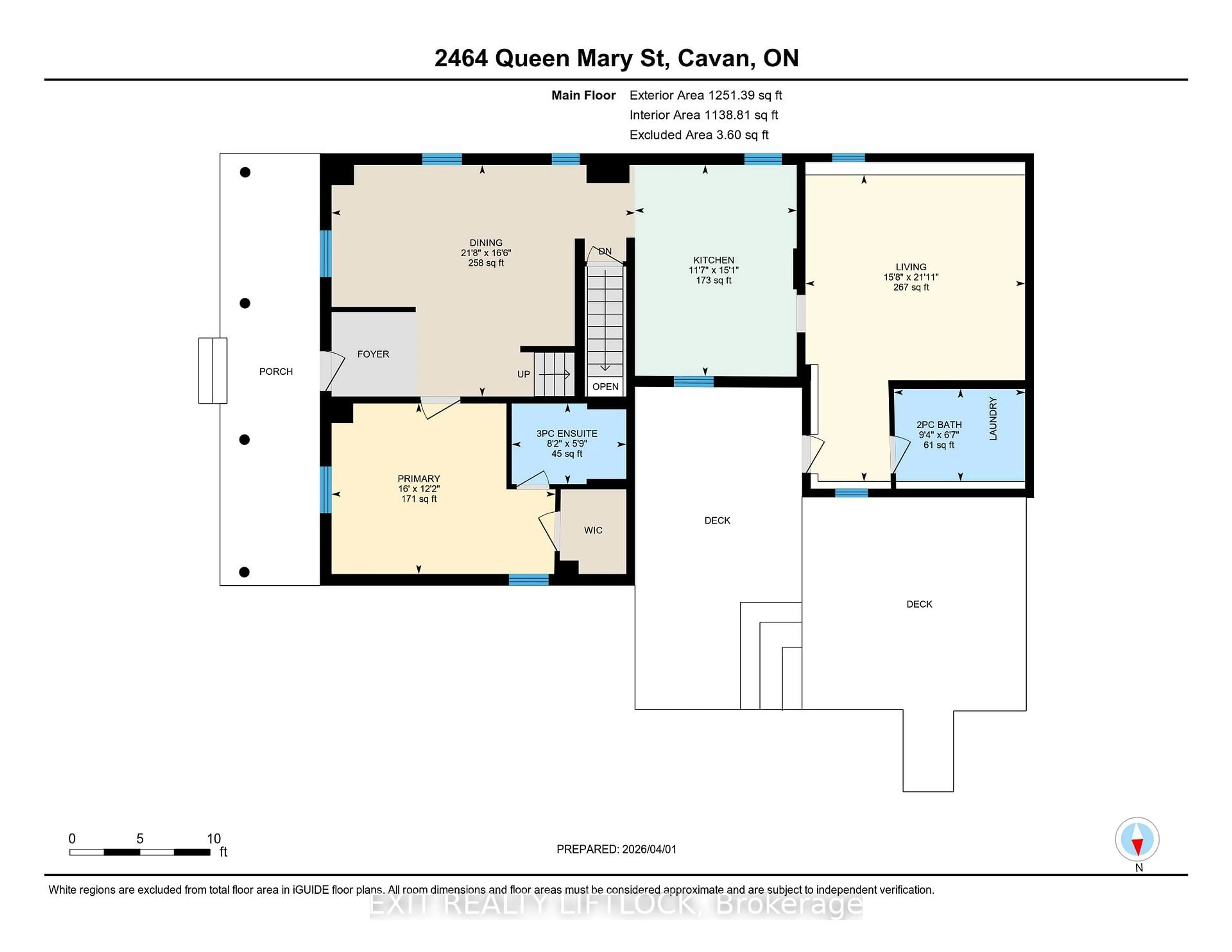 Floor plan for 2464 Queen Mary St, Cavan Monaghan Ontario L0A 1C0