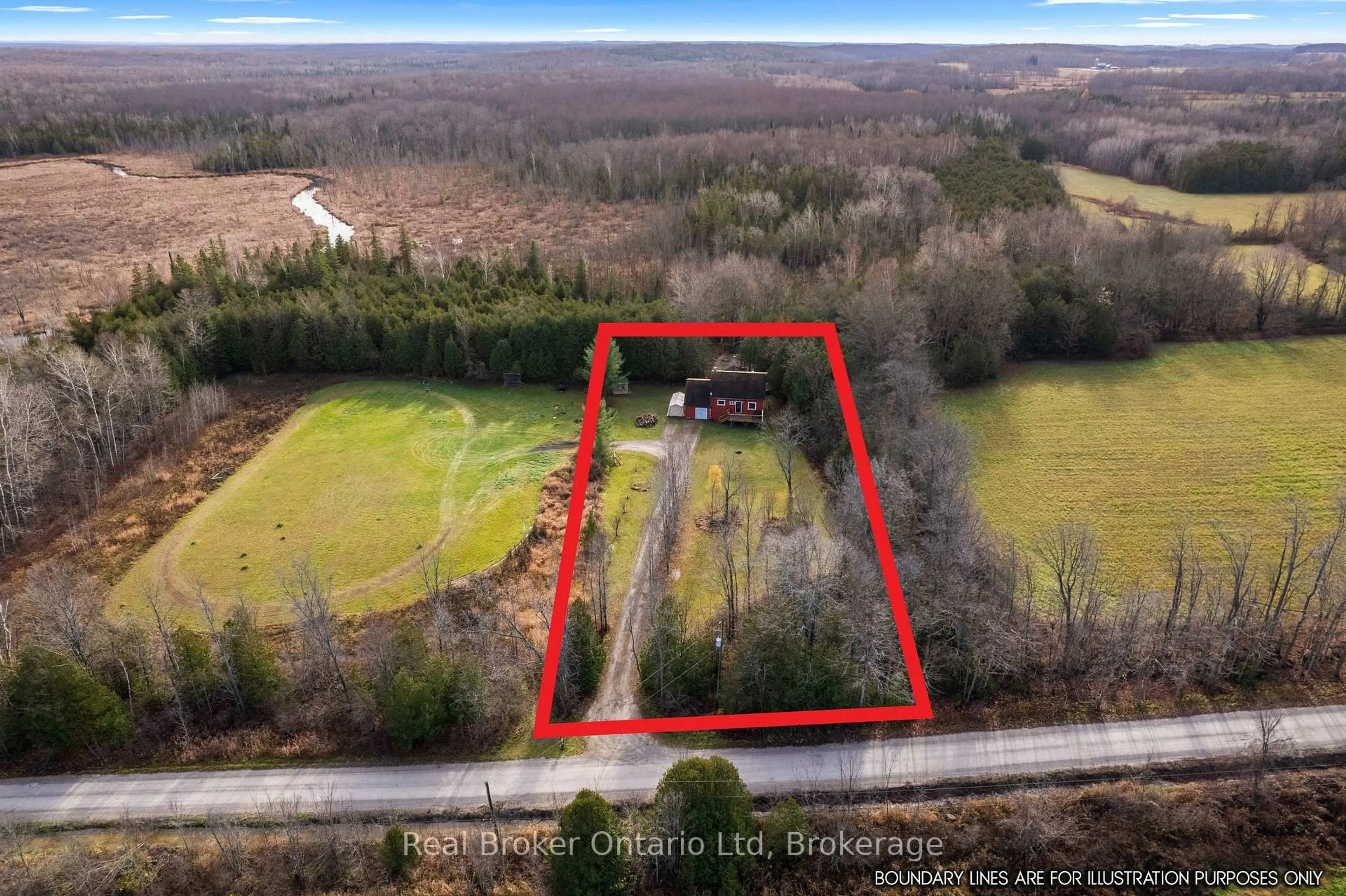 A pic from outside/outdoor area/front of a property/back of a property/a pic from drone, water/lake/river/ocean view for 362129 16 Concession, Georgian Bluffs Ontario N0H 1P0