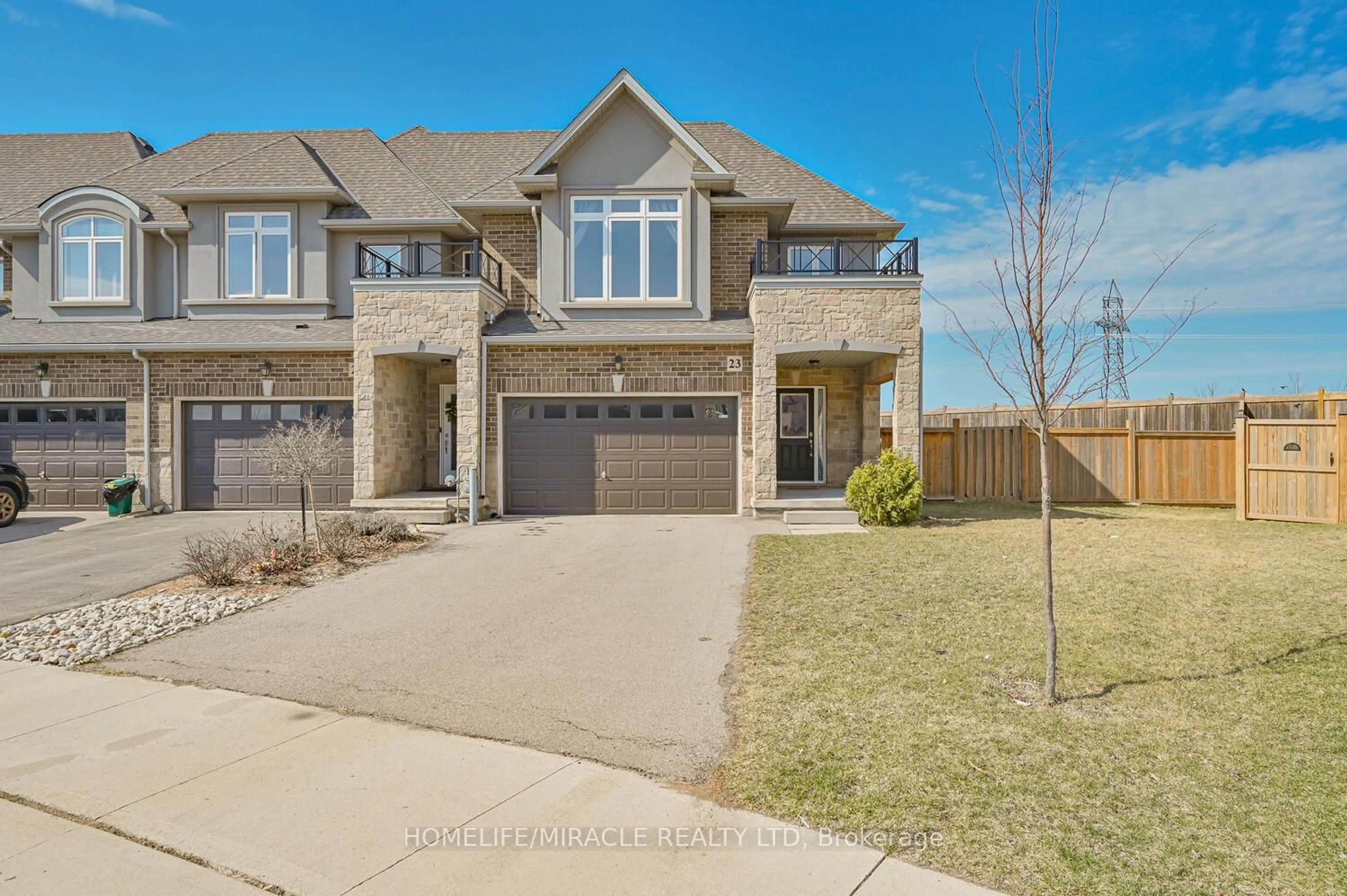 Home with brick exterior material, street for 23 Pinot Cres, Hamilton Ontario L8E 0J8