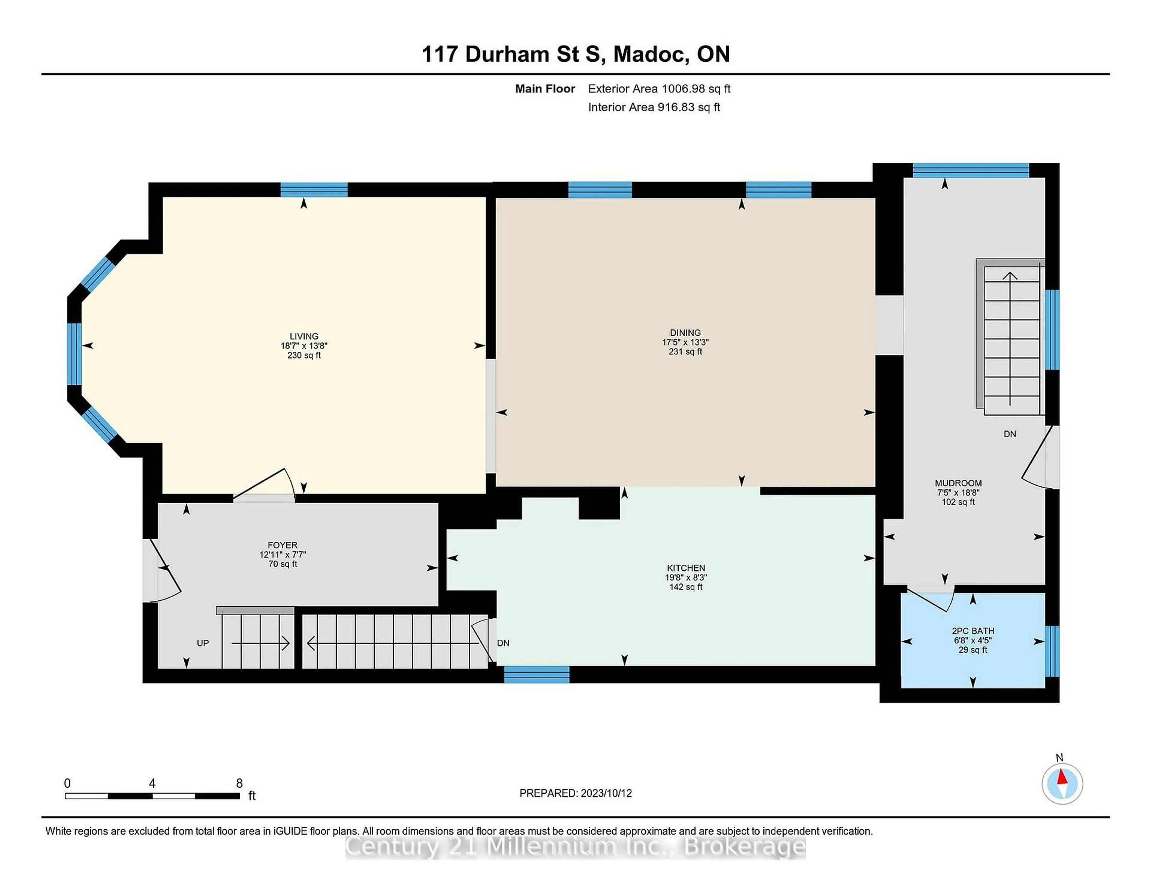 Floor plan for 117 Durham St, Madoc Ontario K0K 2K0