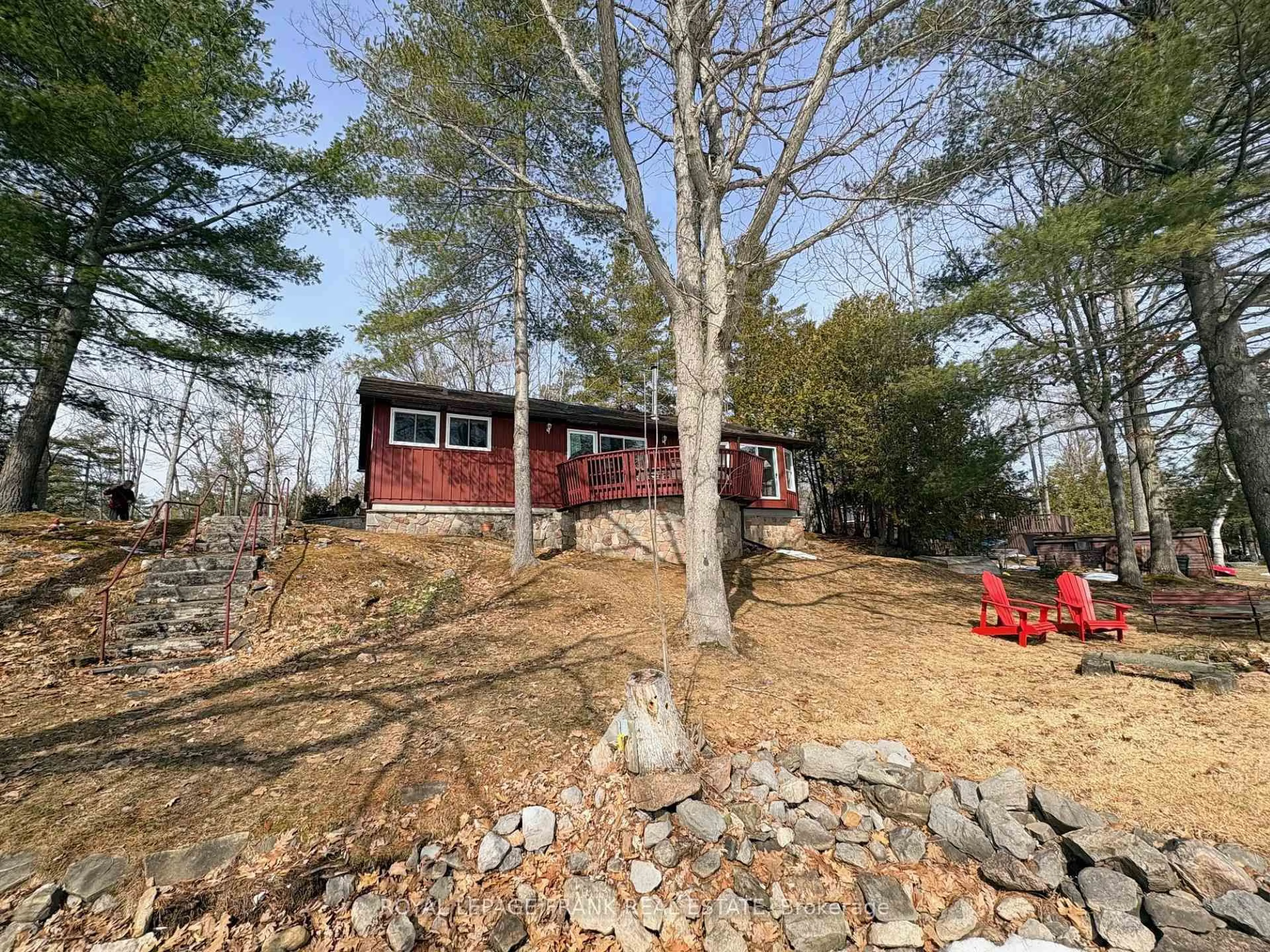 A pic from outside/outdoor area/front of a property/back of a property/a pic from drone, water/lake/river/ocean view for 1855 South Bayshore Rd, Douro-Dummer Ontario K0L 2H0