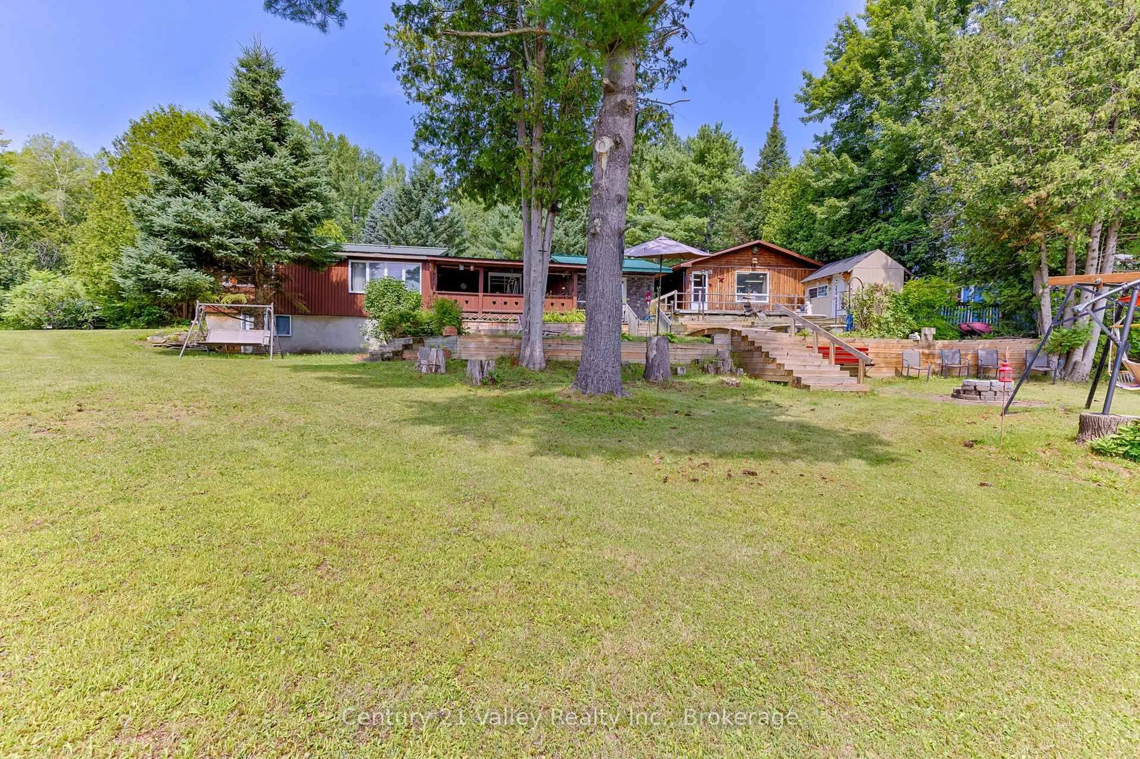 A pic from outside/outdoor area/front of a property/back of a property/a pic from drone, water/lake/river/ocean view for 53 Downing Lane, Calabogie Ontario K0J 1H0