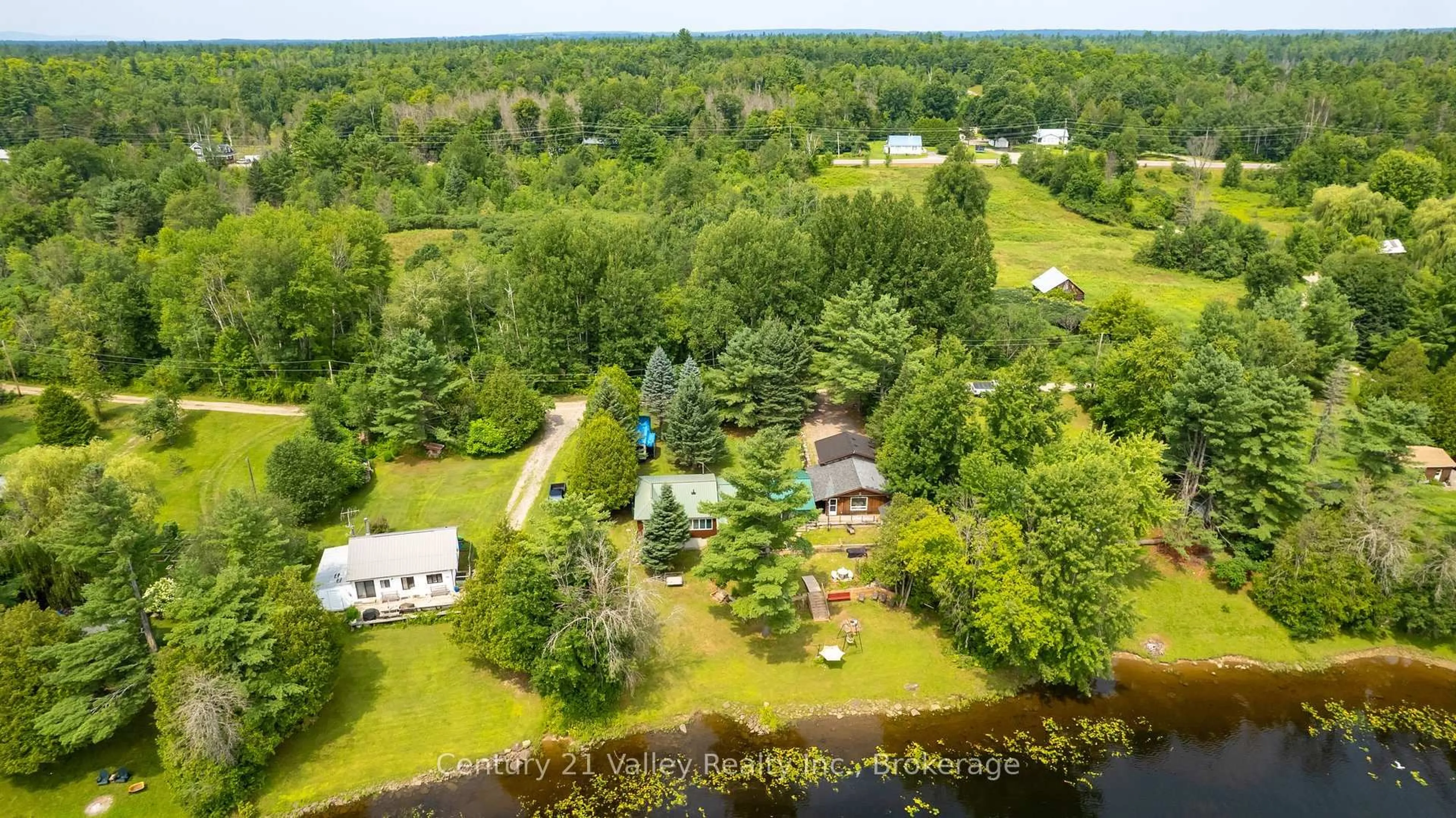 A pic from outside/outdoor area/front of a property/back of a property/a pic from drone, water/lake/river/ocean view for 53 Downing Lane, Calabogie Ontario K0J 1H0