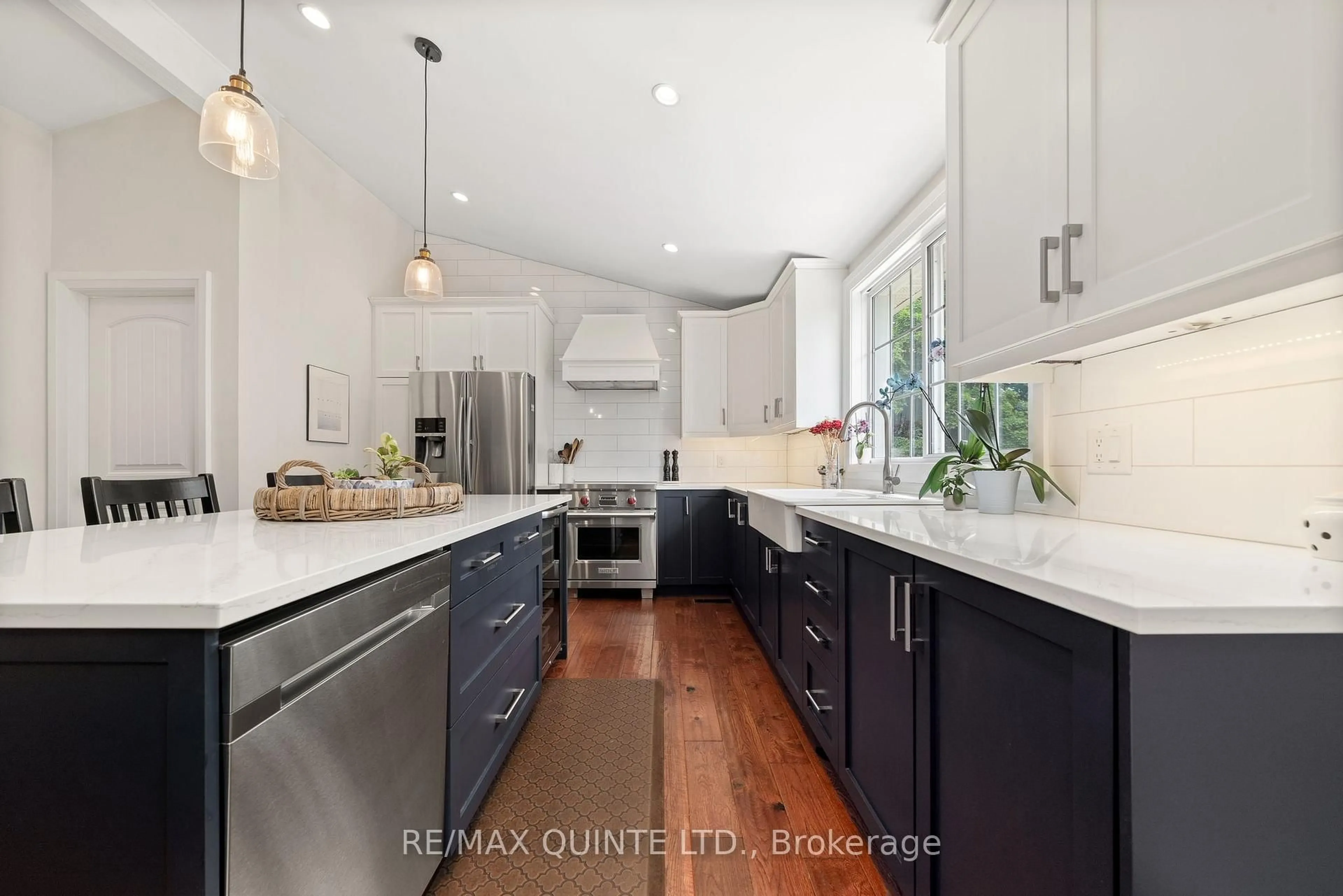 Open concept kitchen, ceramic/tile floor for 14 Eastern Ave, Prince Edward County Ontario K8N 4Z1