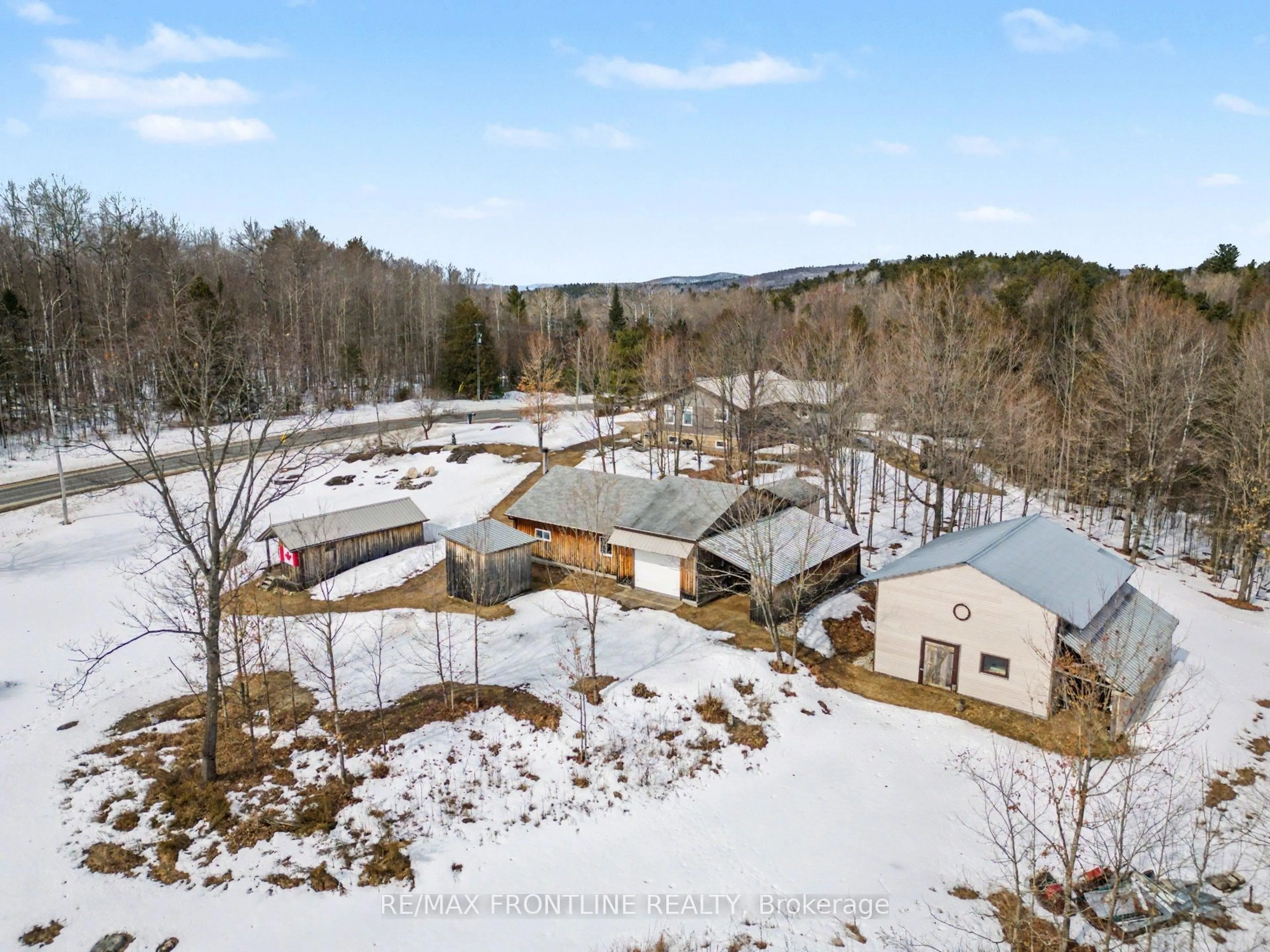 A pic from outside/outdoor area/front of a property/back of a property/a pic from drone, mountain view for 1026 French Line Rd, Lanark Ontario K0G 1K0