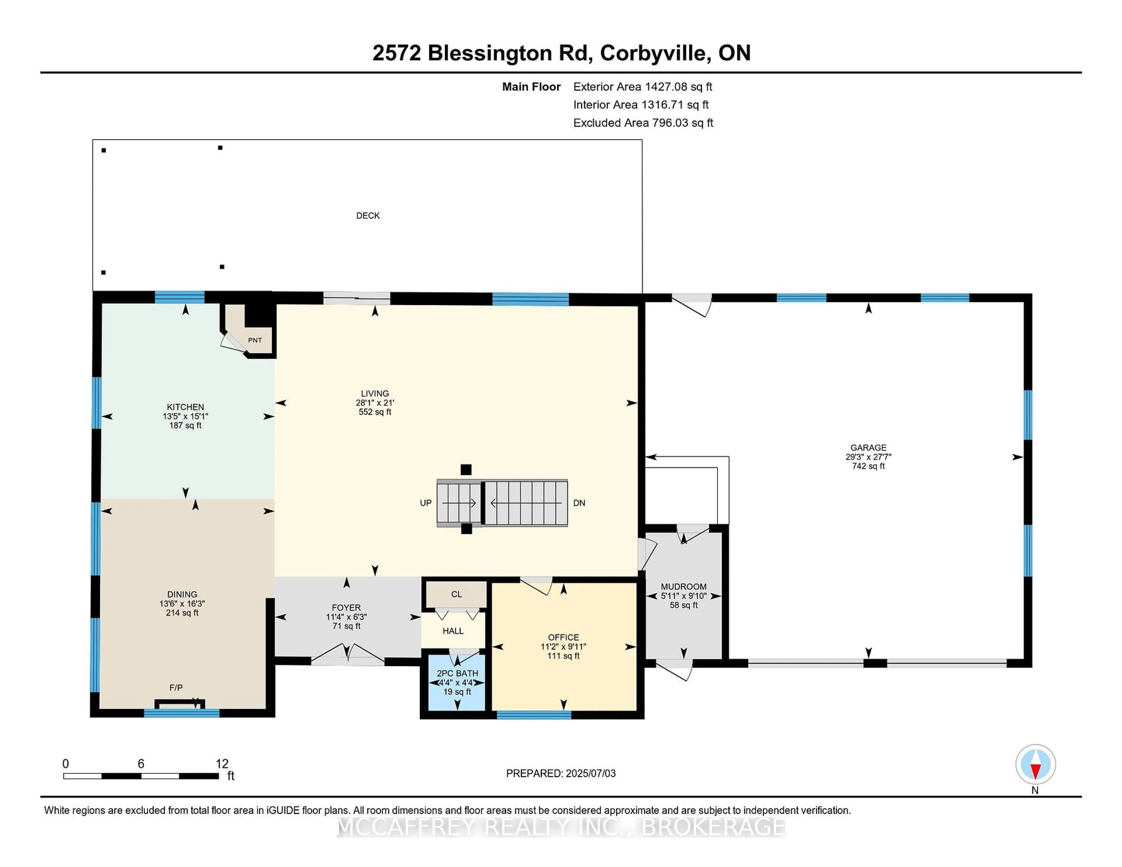 Floor plan for 2572 Blessington Rd, Corbyville Ontario K0K 1V0