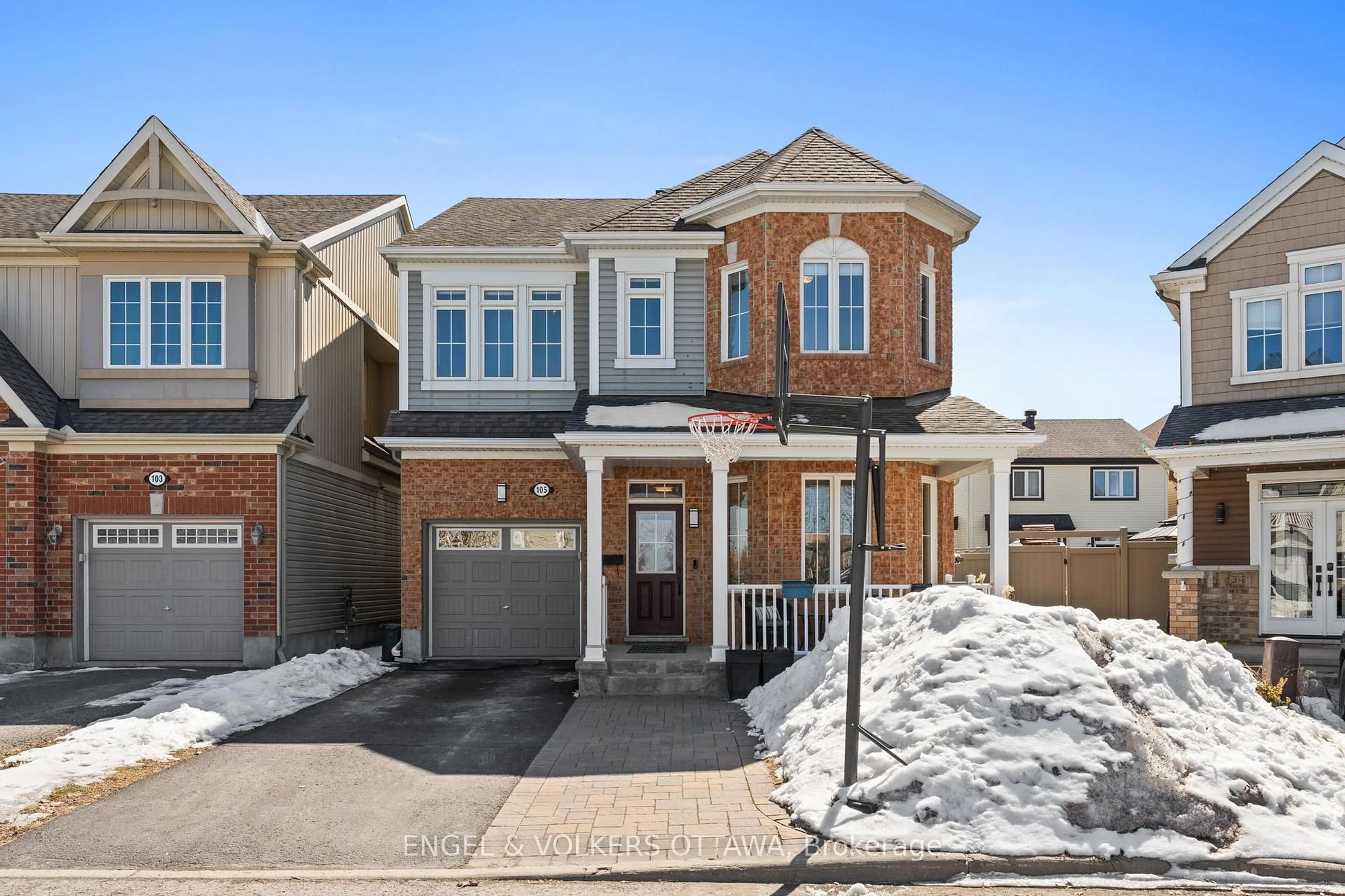 Home with brick exterior material, street for 105 Pennant Ave, Ottawa Ontario K2J 5X1