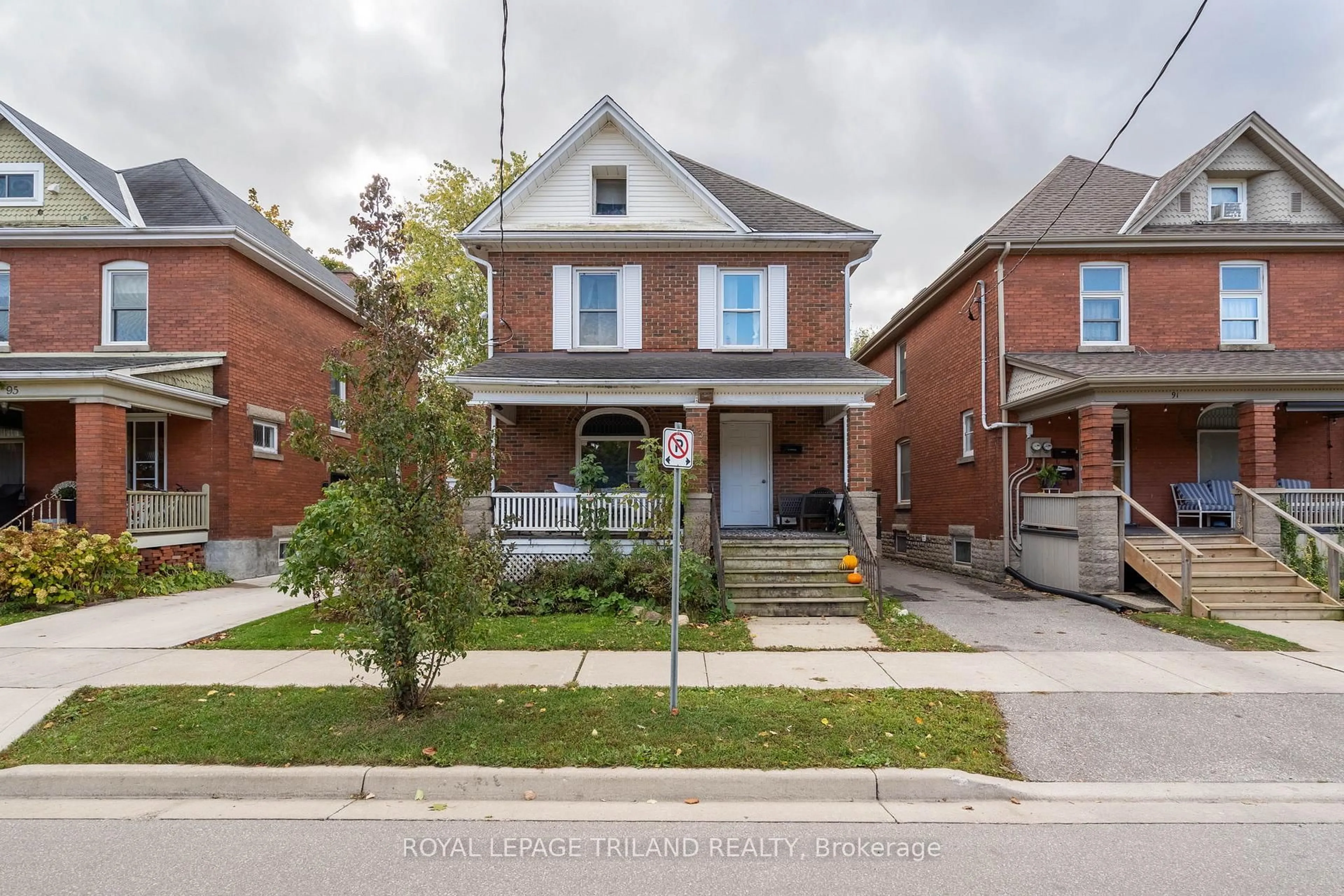 Home with brick exterior material, street for 93 Myrtle St, St. Thomas Ontario N5R 2E9
