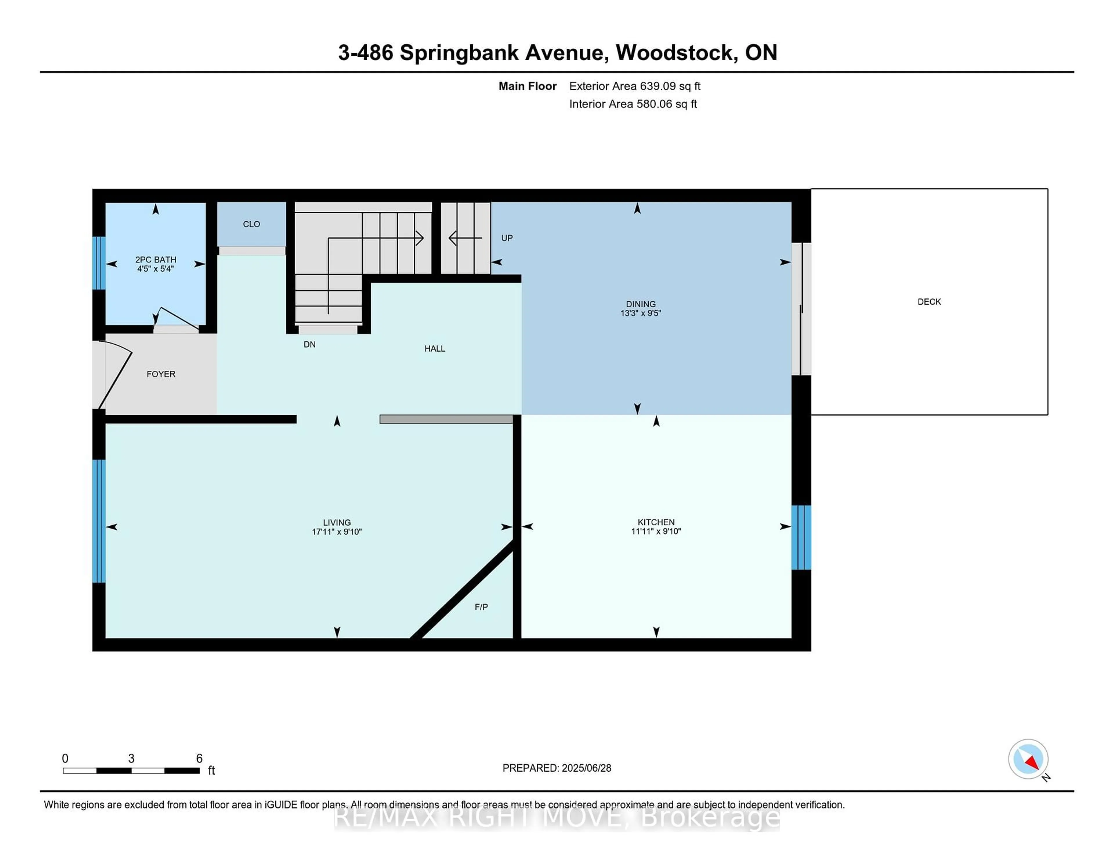 Floor plan for 486 Springbank Ave #3, Woodstock Ontario N4T 1K8