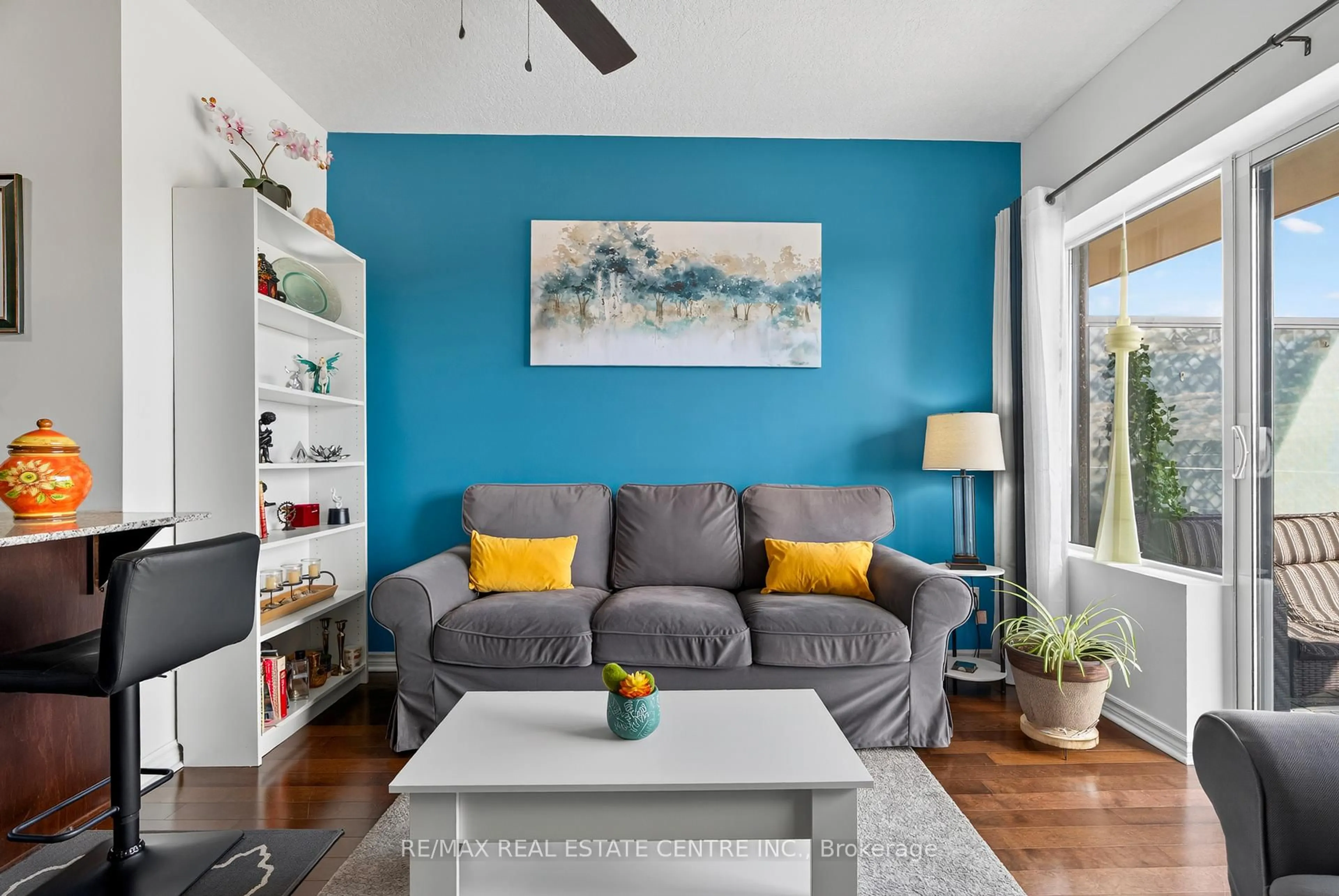 Living room with furniture, unknown for 170 Water St #601, Cambridge Ontario N1R 3B6