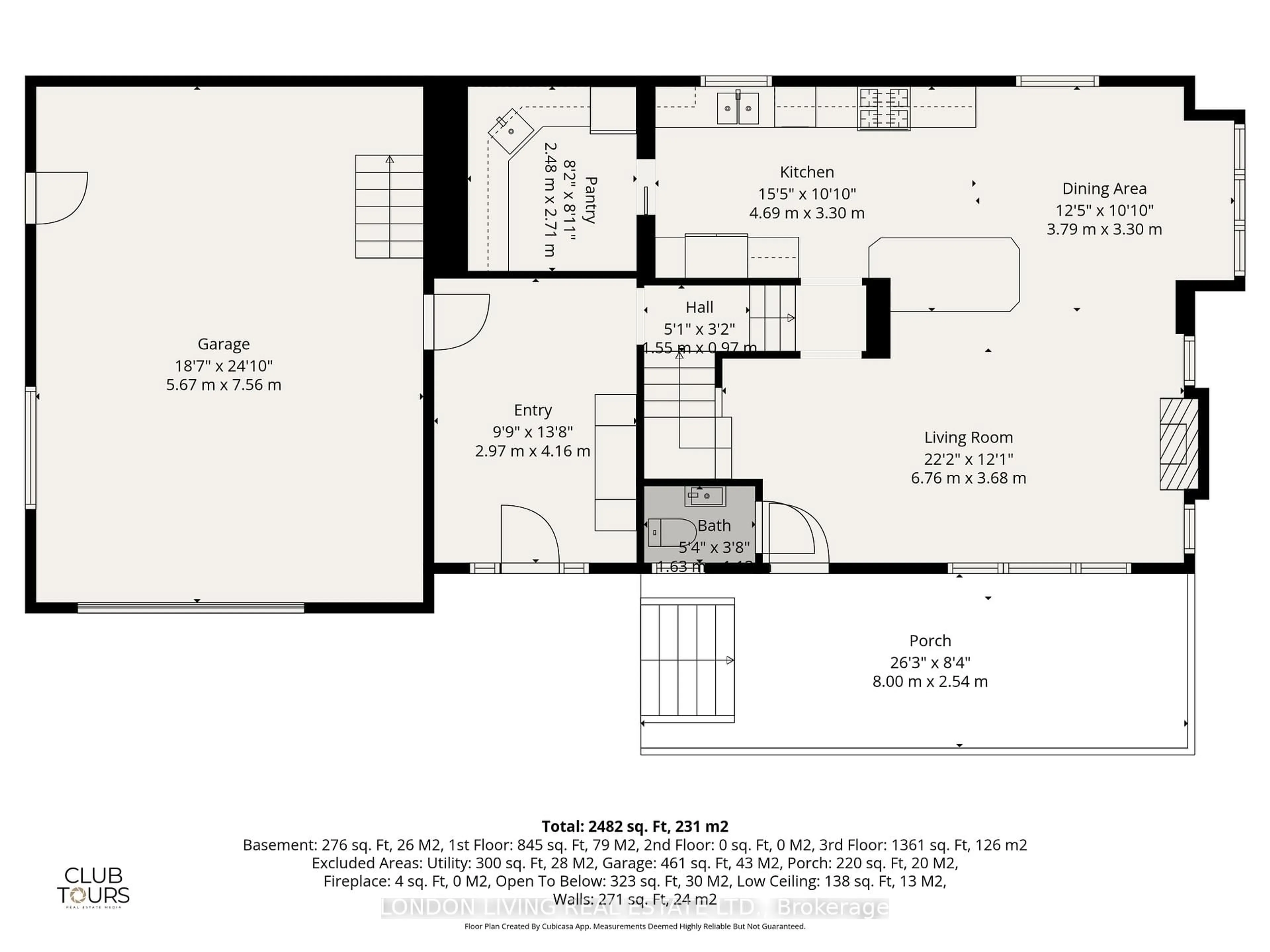 Floor plan for 62 Gerrard St, London South Ontario N6C 4C7