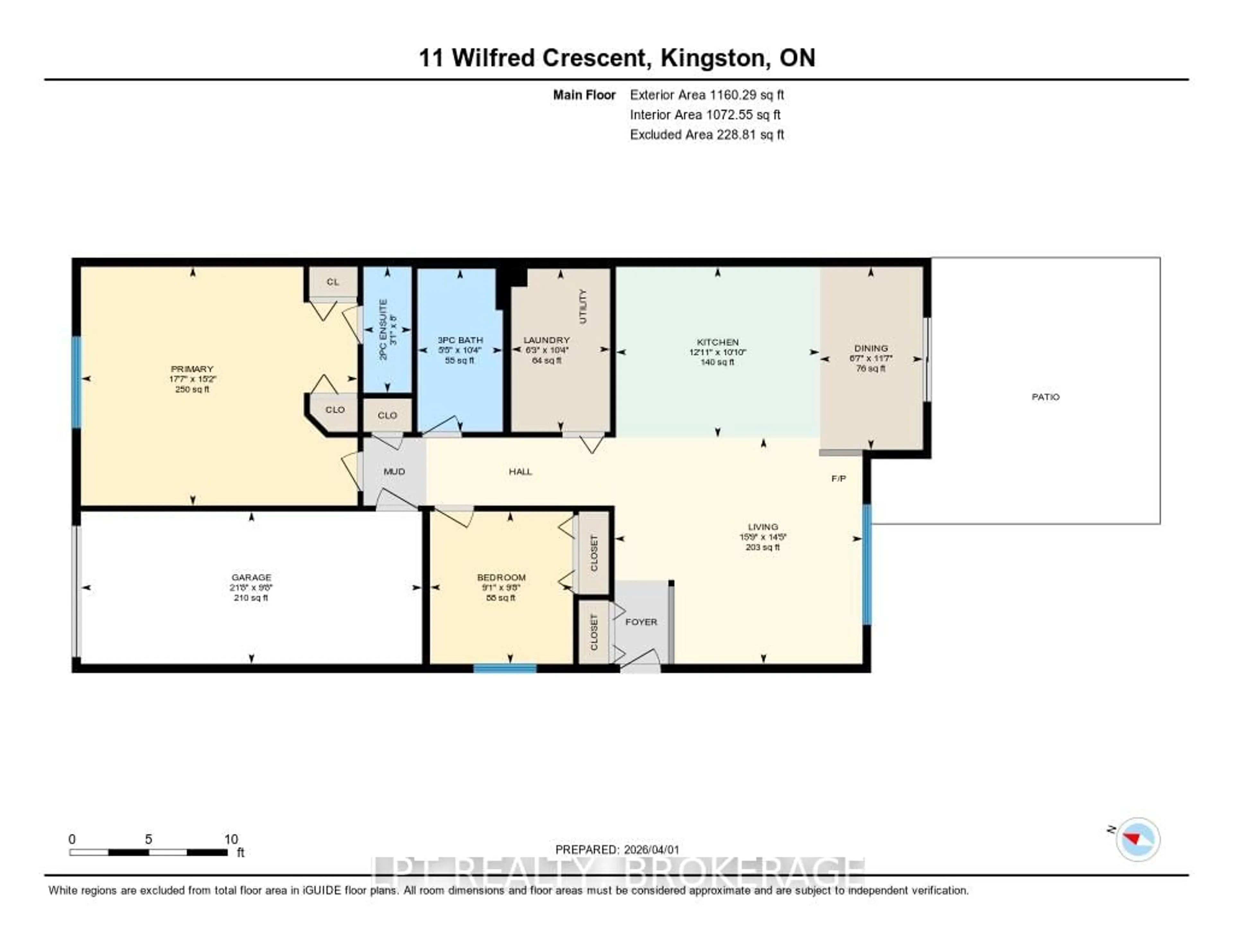 Floor plan for 11 Wilfred Cres, Kingston Ontario K7K 7H1