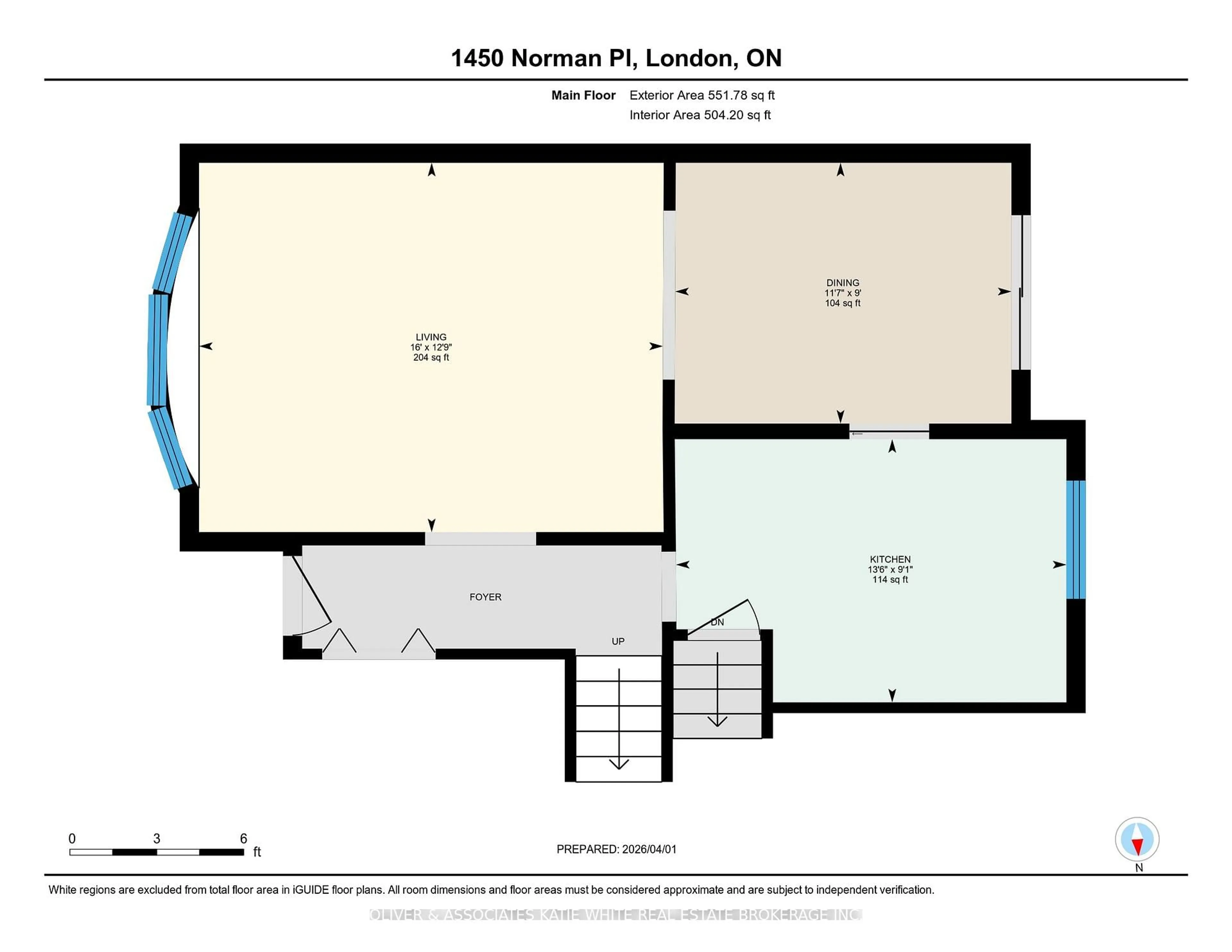 Floor plan for 1450 Norman Ave, London South Ontario N6K 2A7