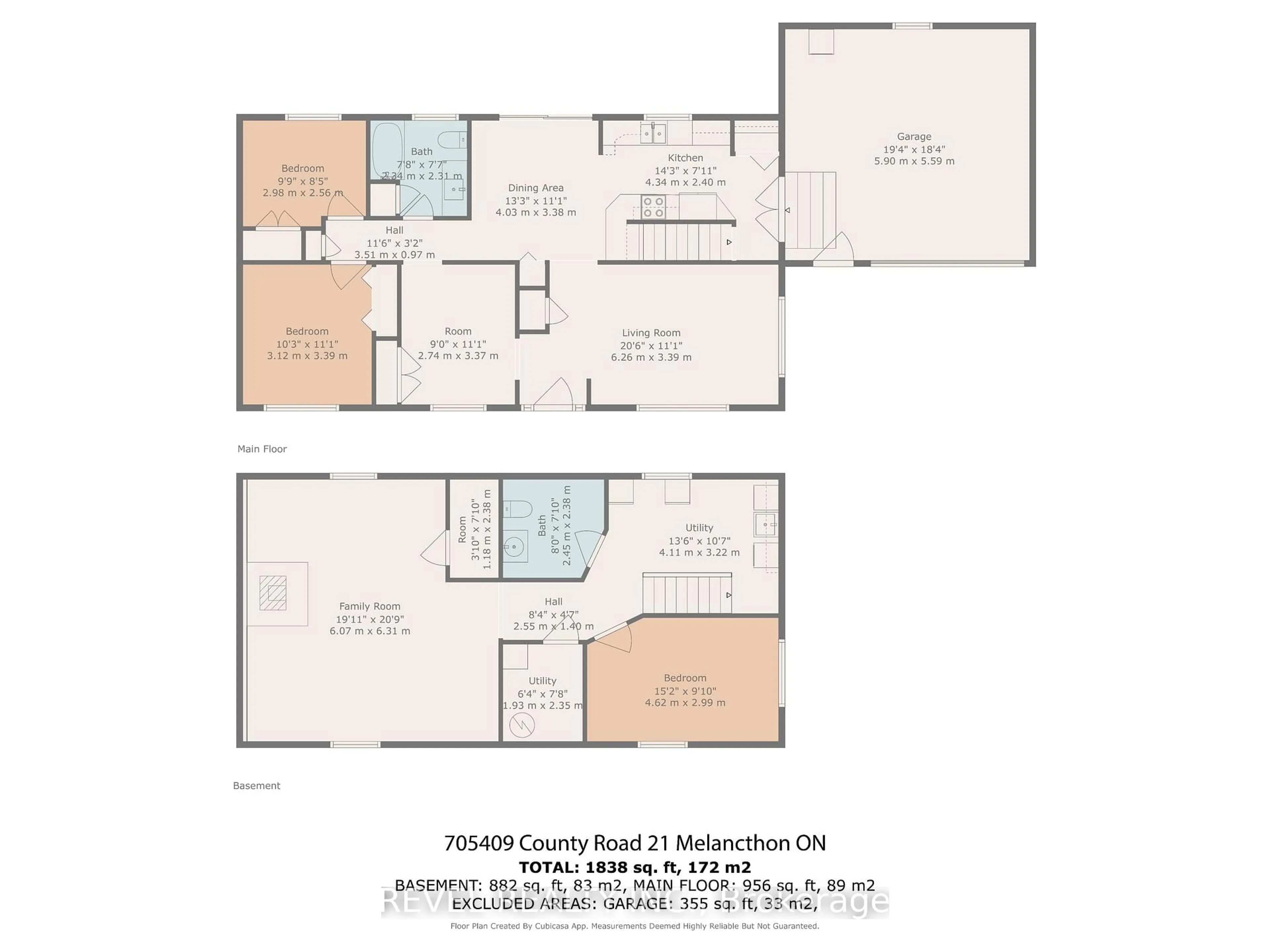 Floor plan for 705409 County Rd 21 Rd, Melancthon Ontario L9V 2A3