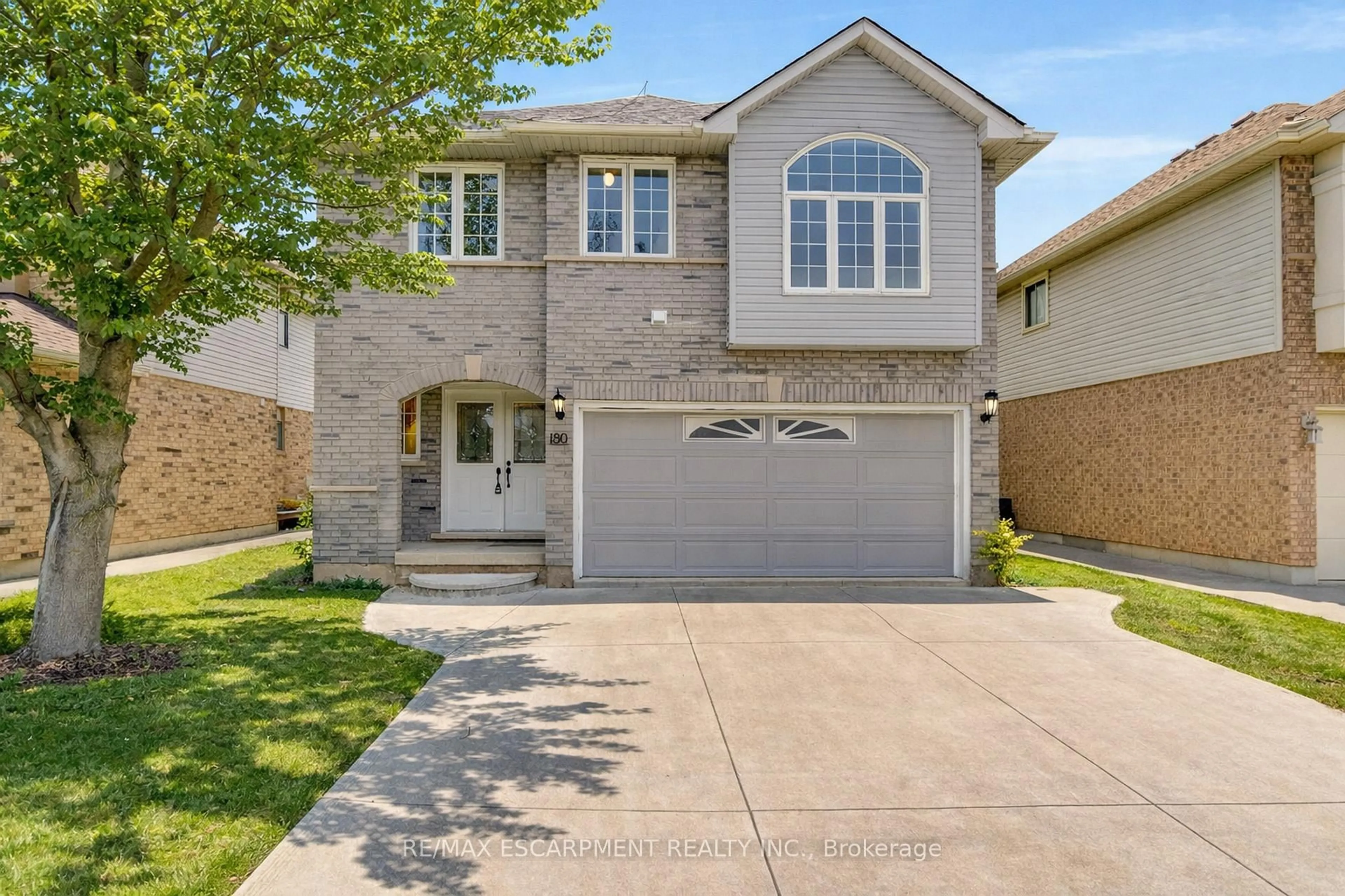 Home with brick exterior material, street for 180 Fano Dr, Hamilton Ontario L8W 3X3