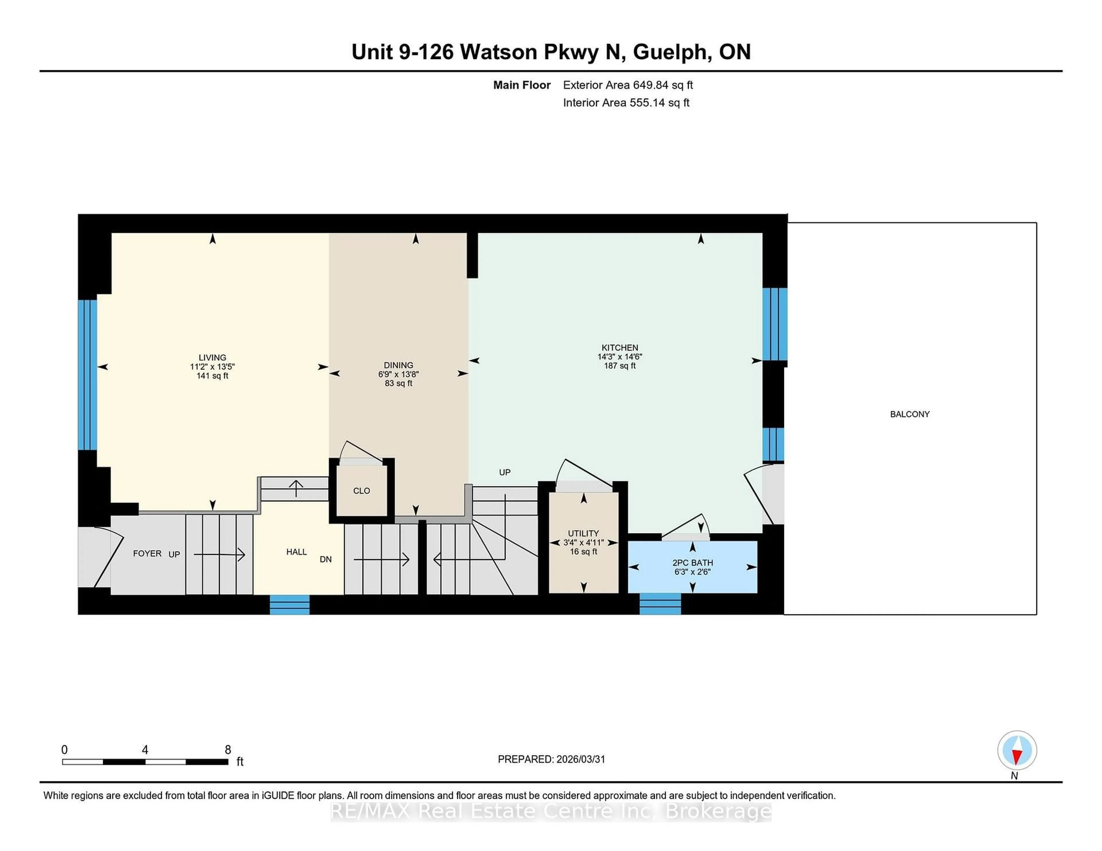 Floor plan for 126 Watson Pkwy #9, Guelph Ontario N1E 0P6