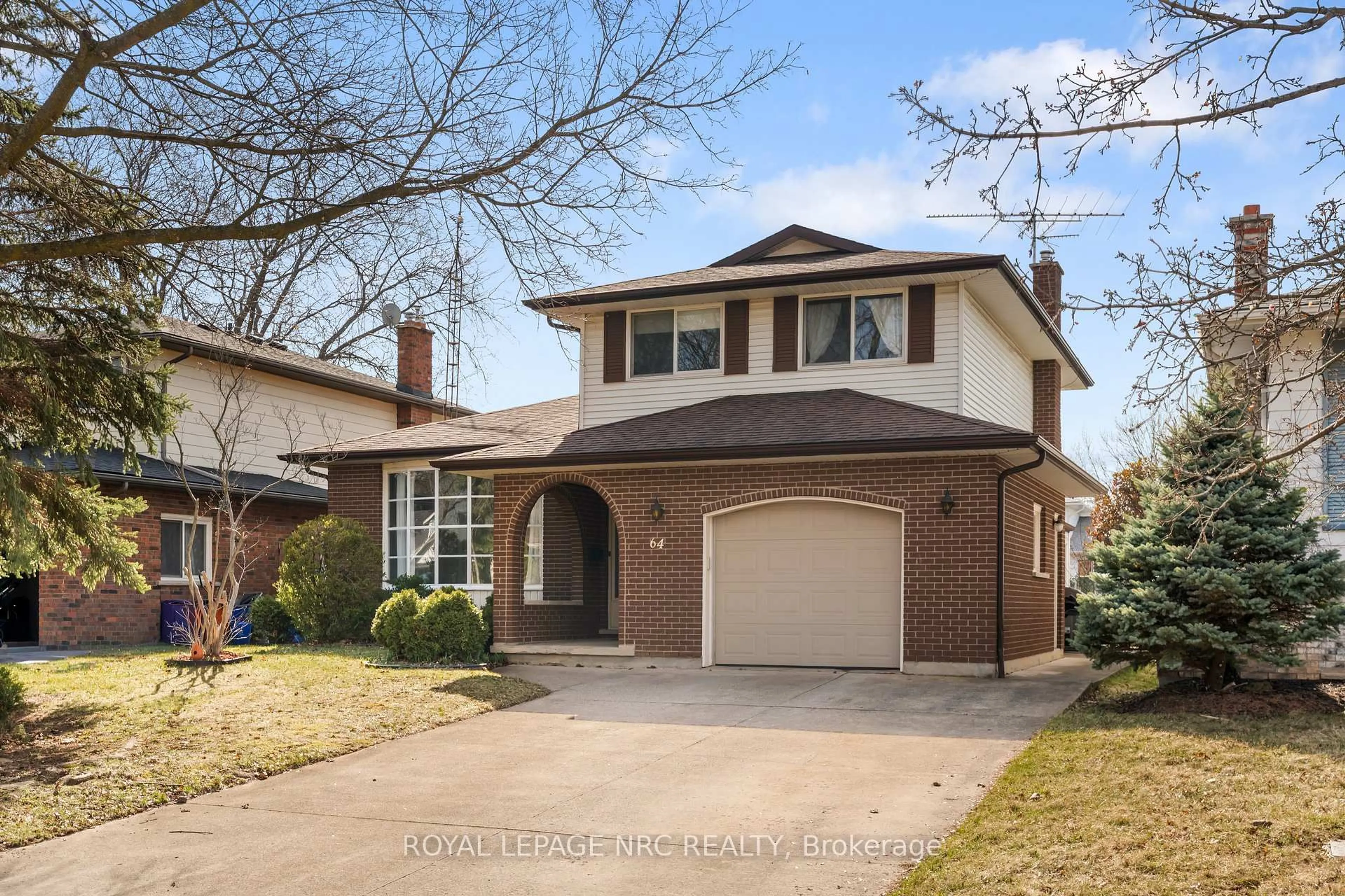 Home with brick exterior material, street for 64 Adel Dr, St. Catharines Ontario L2M 7E6