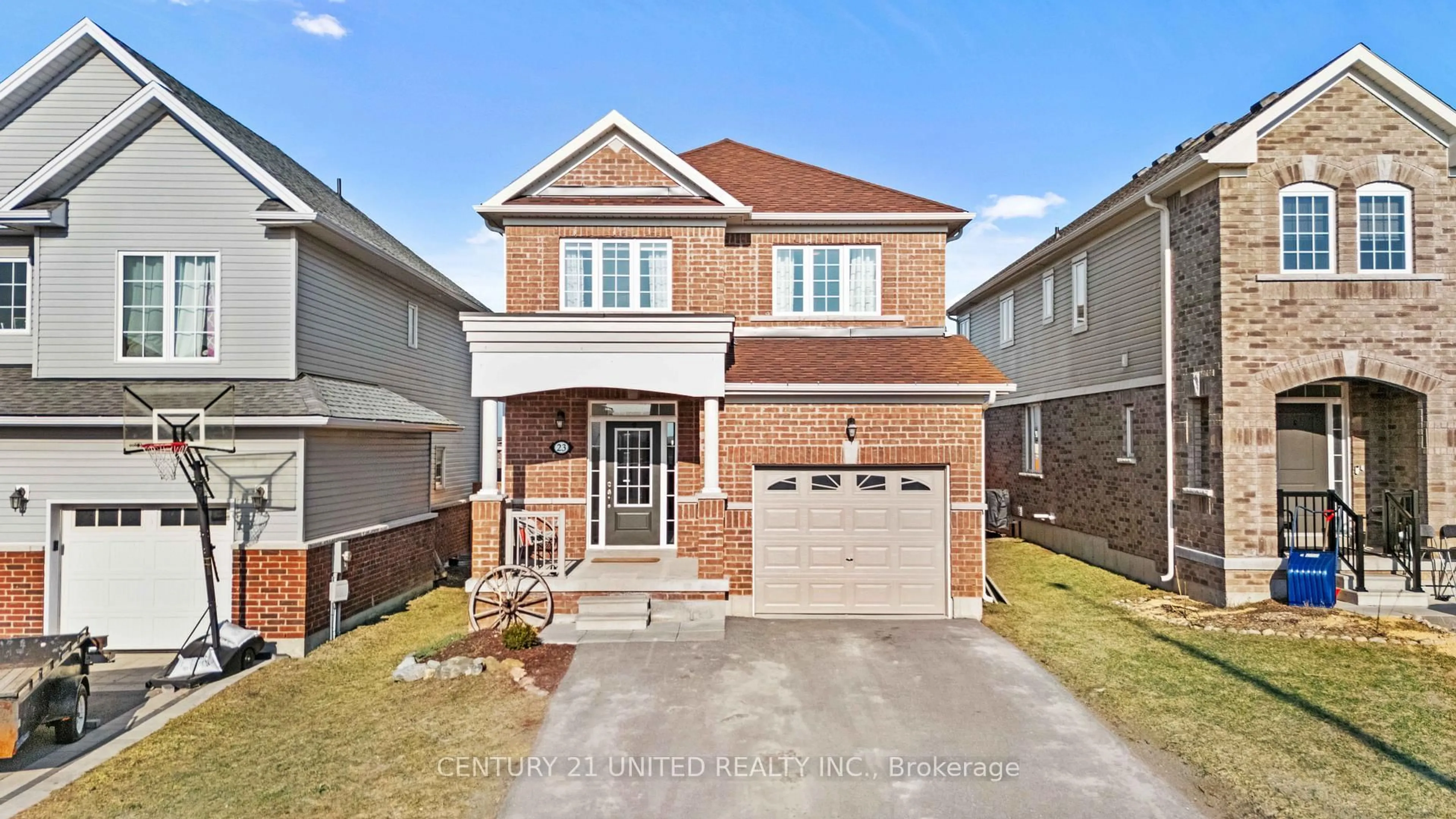 Home with brick exterior material, street for 23 Veterans Rd, Otonabee-South Monaghan Ontario K9J 0K2