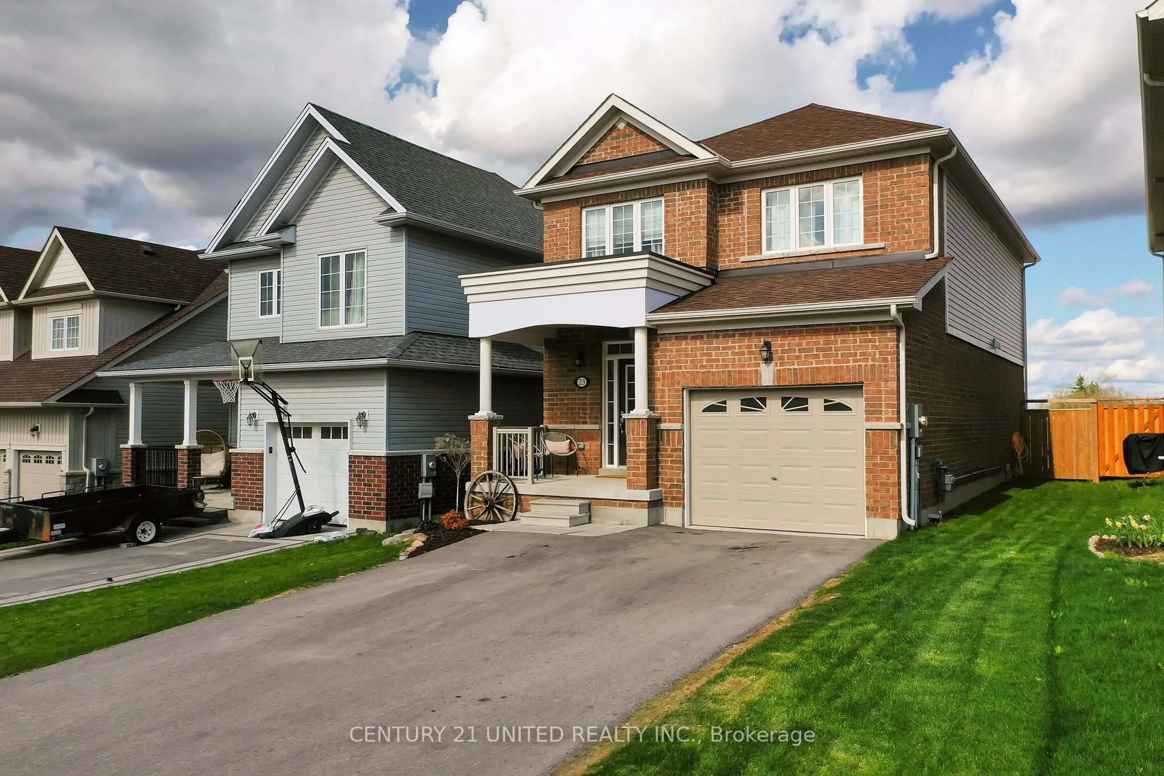 Home with brick exterior material, street for 23 Veterans Rd, Otonabee-South Monaghan Ontario K9J 0K2