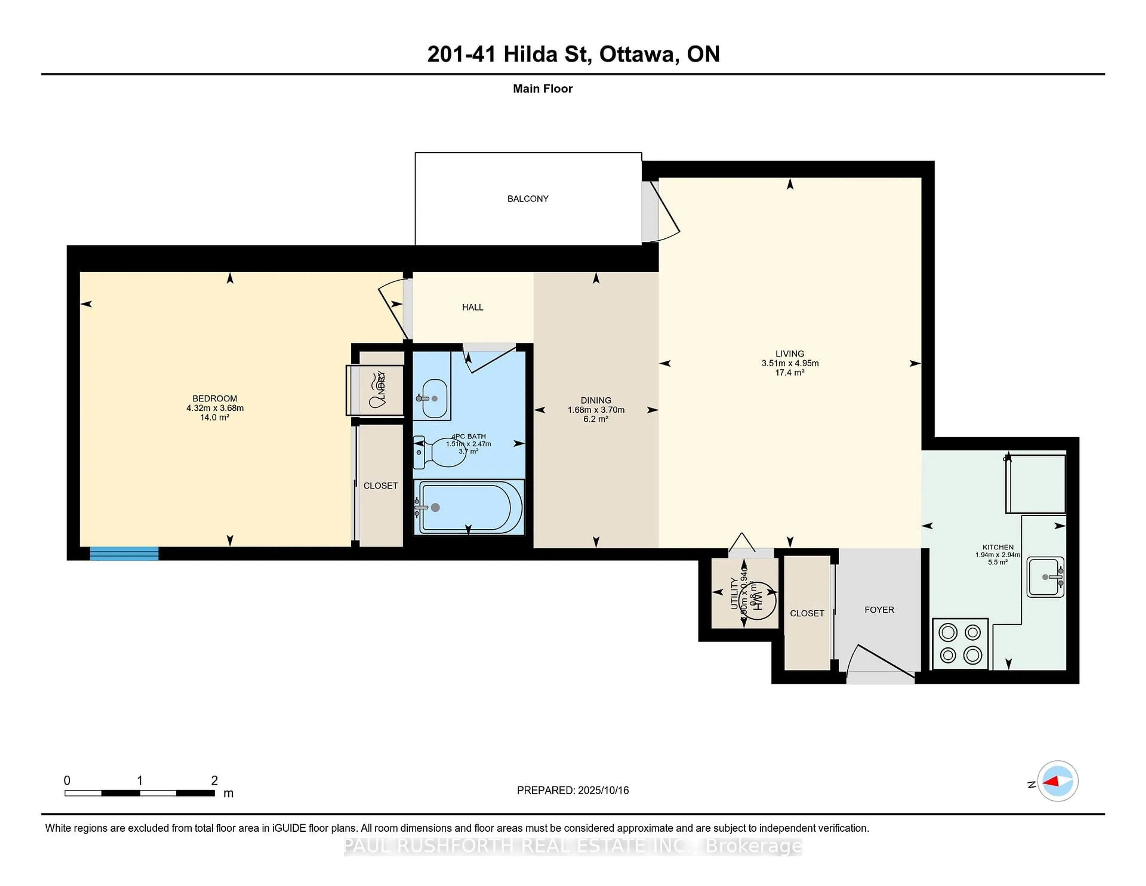 Floor plan for 41 Hilda St #201, Ottawa Ontario K1Y 4T4