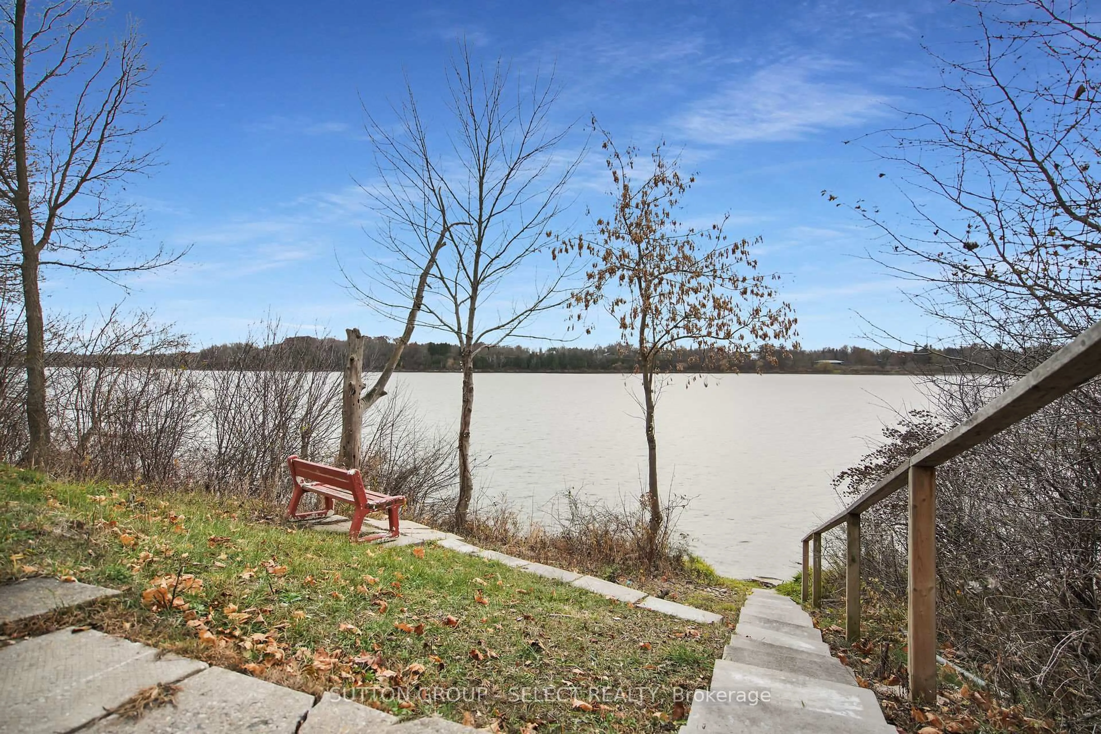 Patio, water/lake/river/ocean view for 21069 Riverview Dr, Thames Centre Ontario N0M 2P0