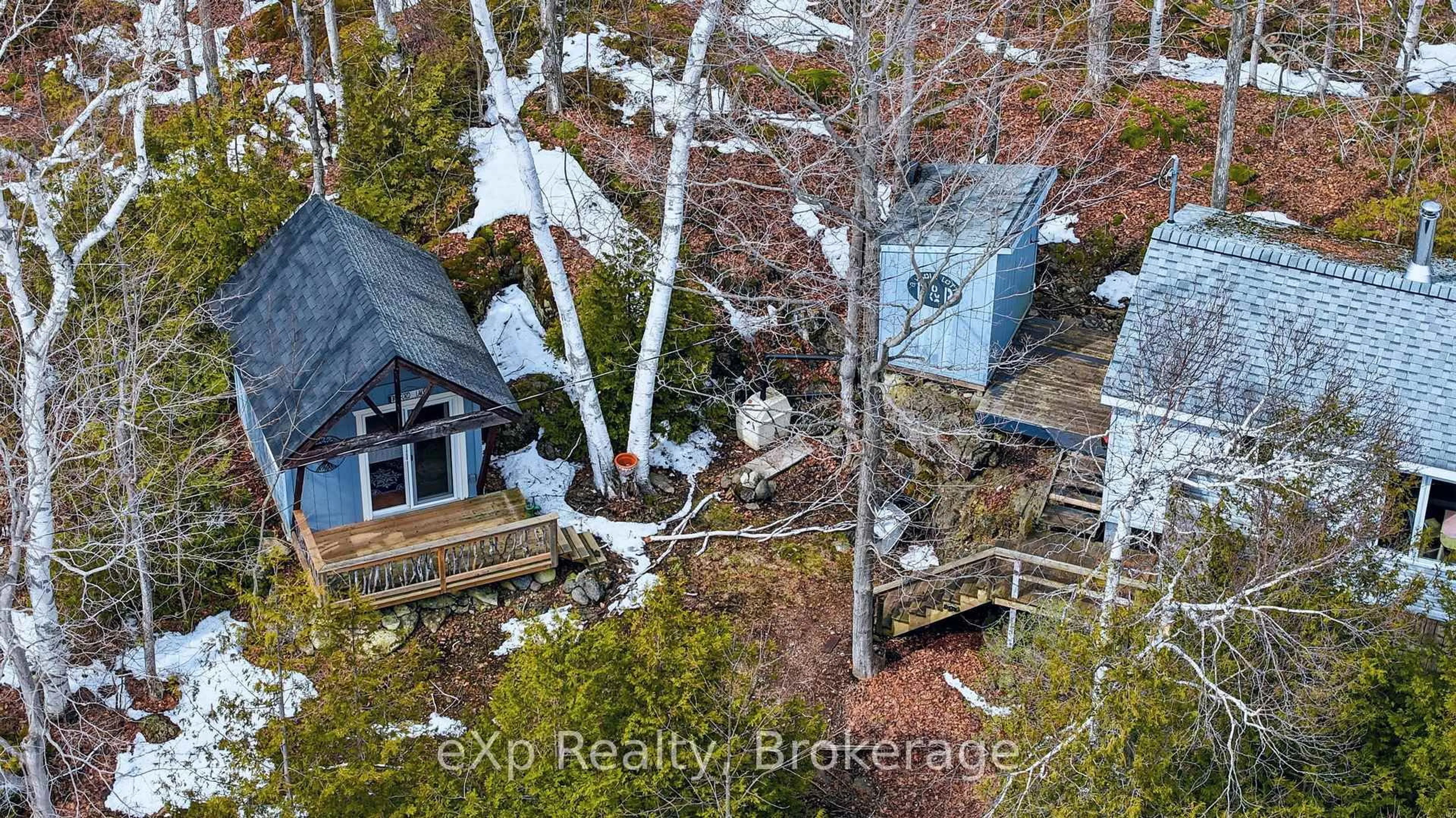 A pic from outside/outdoor area/front of a property/back of a property/a pic from drone, unknown for 99 Teddy Bear Lane, South Bruce Peninsula Ontario N0H 2T0