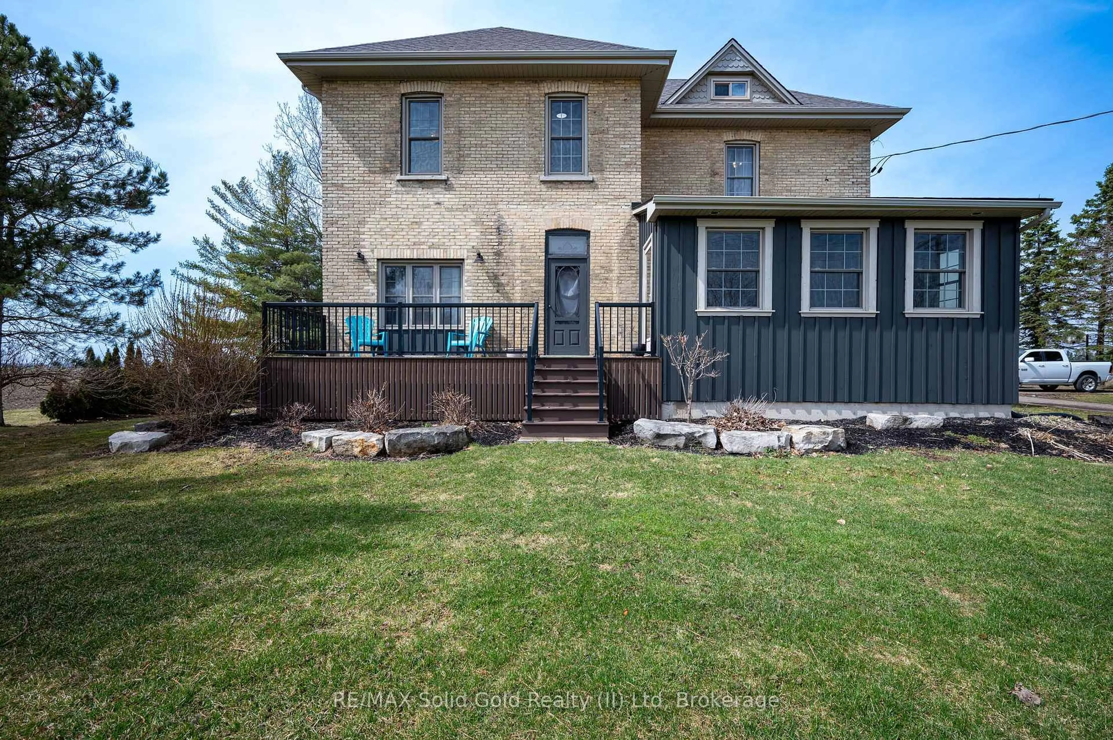 Home with brick exterior material, street for 1804 Road 138, Perth South Ontario N4X 1C4
