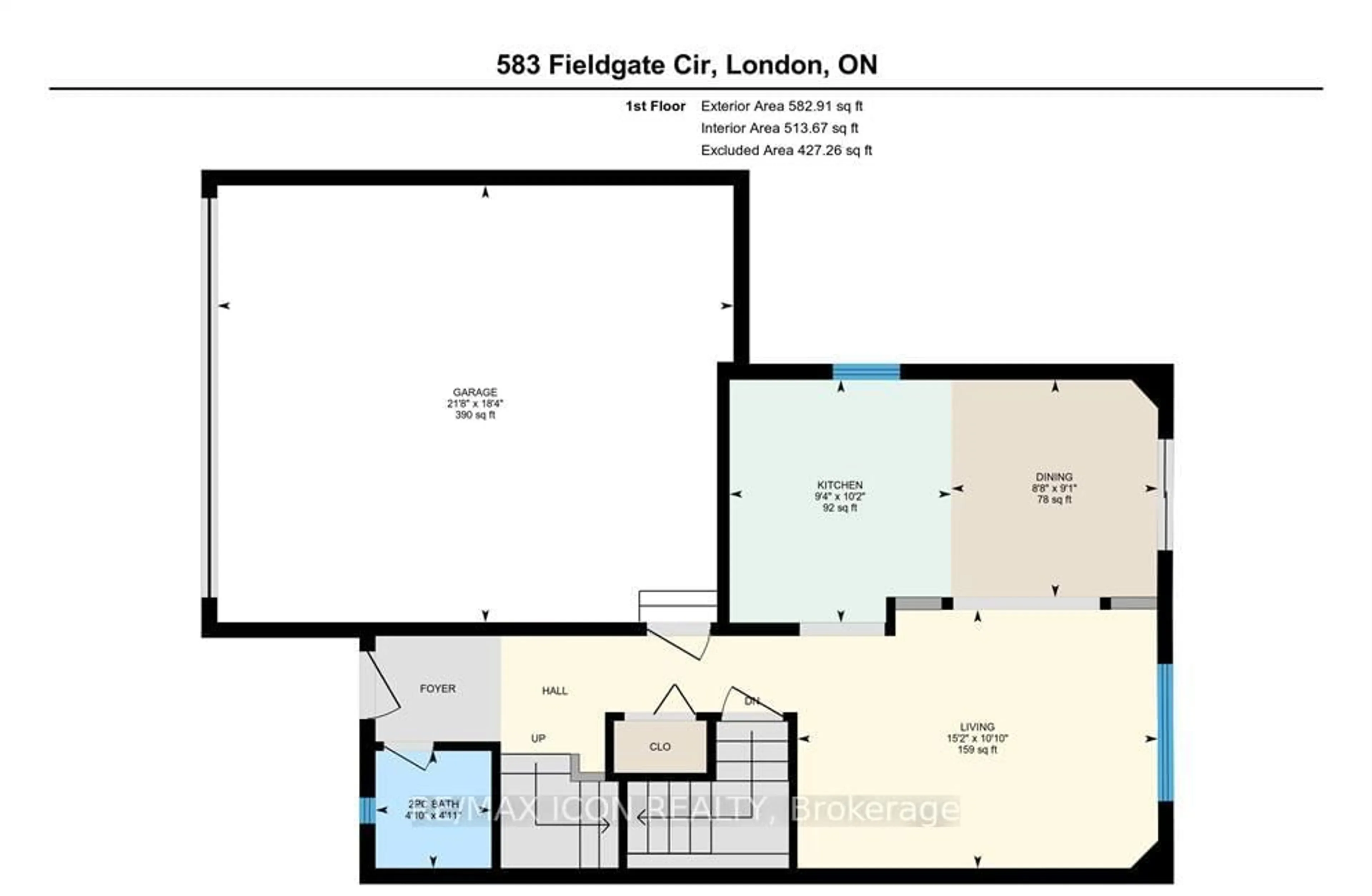 Floor plan for 583 Fieldgate Circ, London East Ontario N5V 5G1