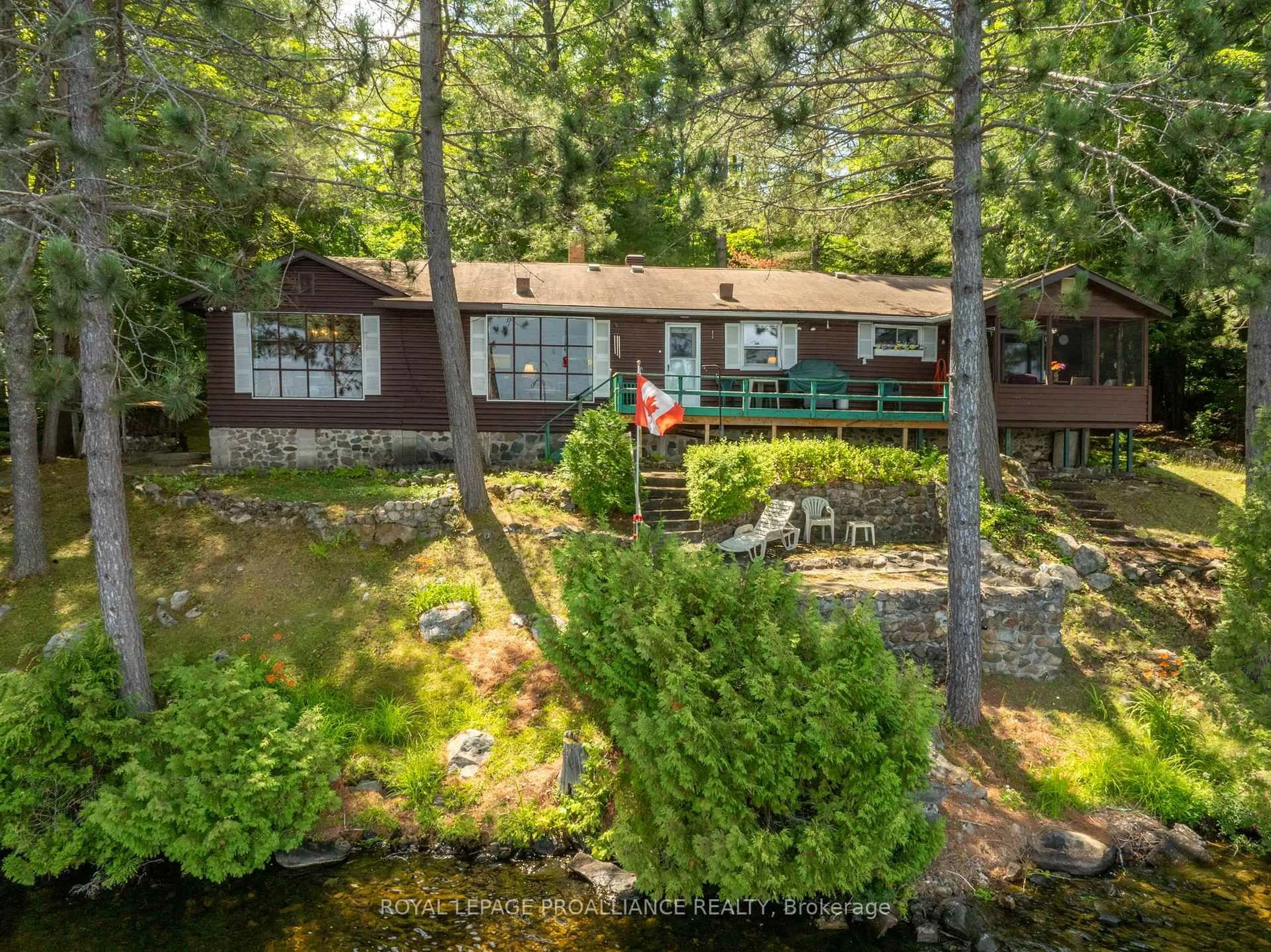 A pic from outside/outdoor area/front of a property/back of a property/a pic from drone, water/lake/river/ocean view for 1346B S Mazinaw Heights Rd, Cloyne Ontario K0H 1K0