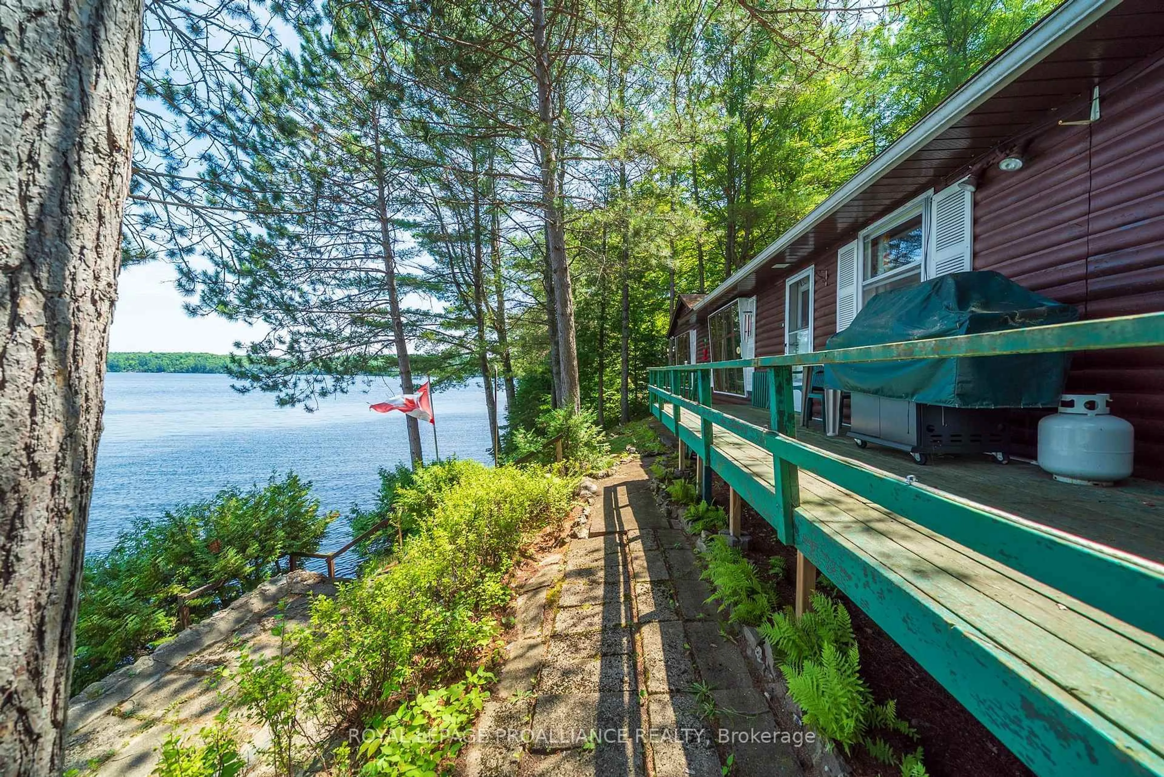 Patio, water/lake/river/ocean view for 1346B S Mazinaw Heights Rd, Cloyne Ontario K0H 1K0
