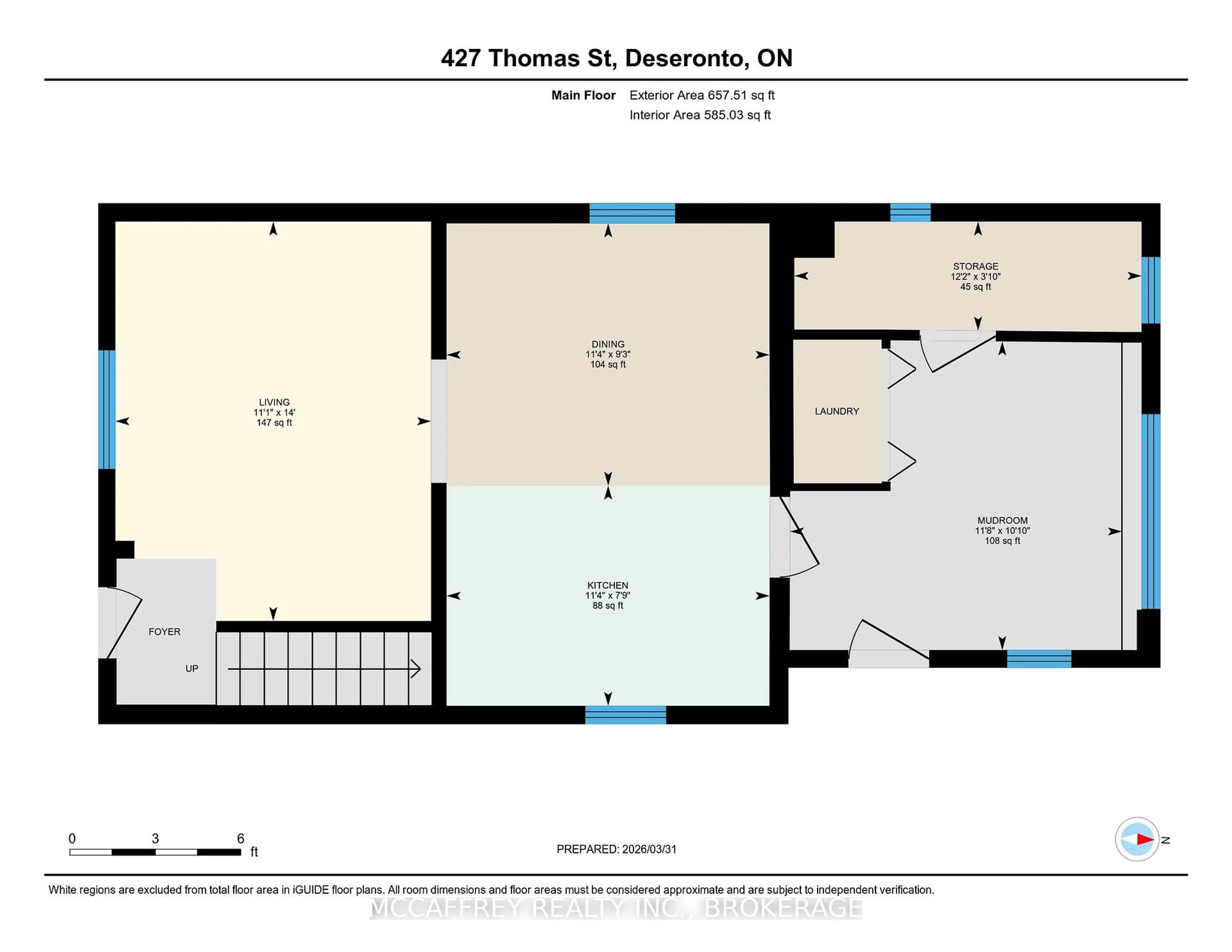 Floor plan for 427 Thomas St, Deseronto Ontario K0K 1X0