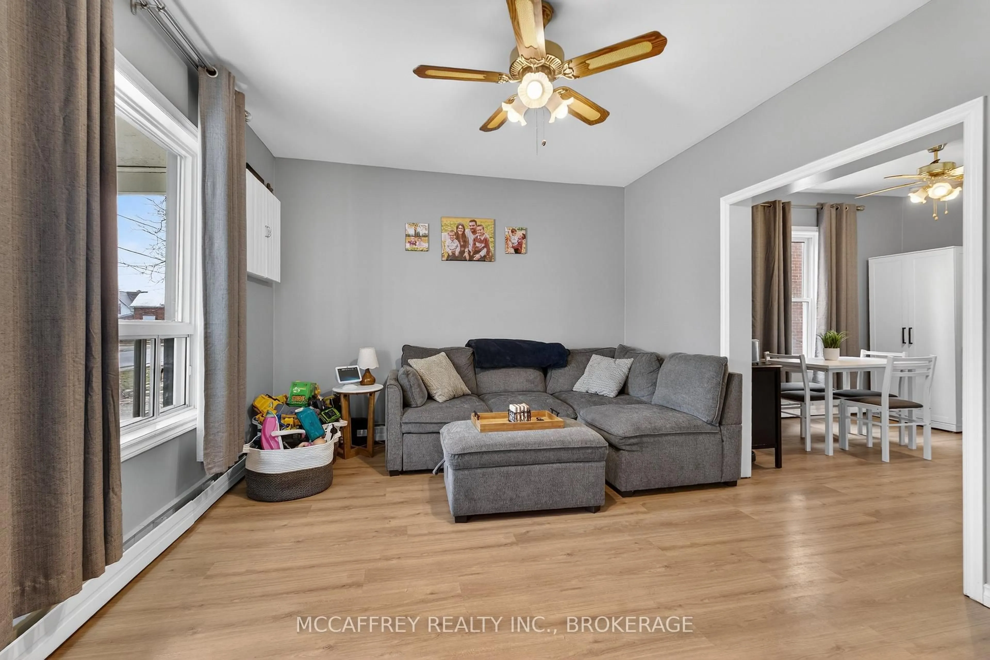 Living room with furniture, wood/laminate floor for 427 Thomas St, Deseronto Ontario K0K 1X0